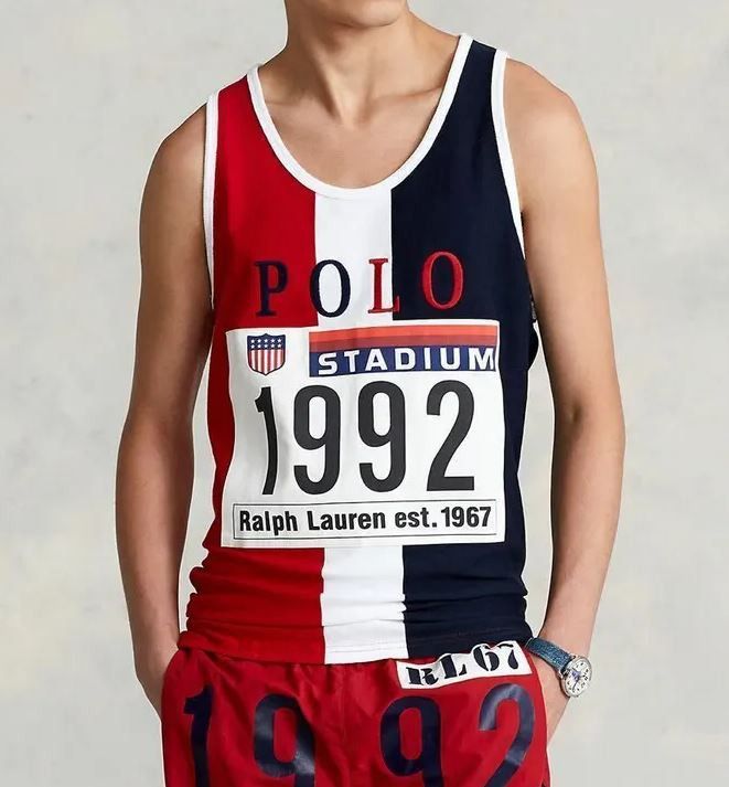 Polo ラルフローレン 1992 Stadium タンクトップ POLO ラルフローレン 1992 STADIUM ラスタカラー タンクトップ