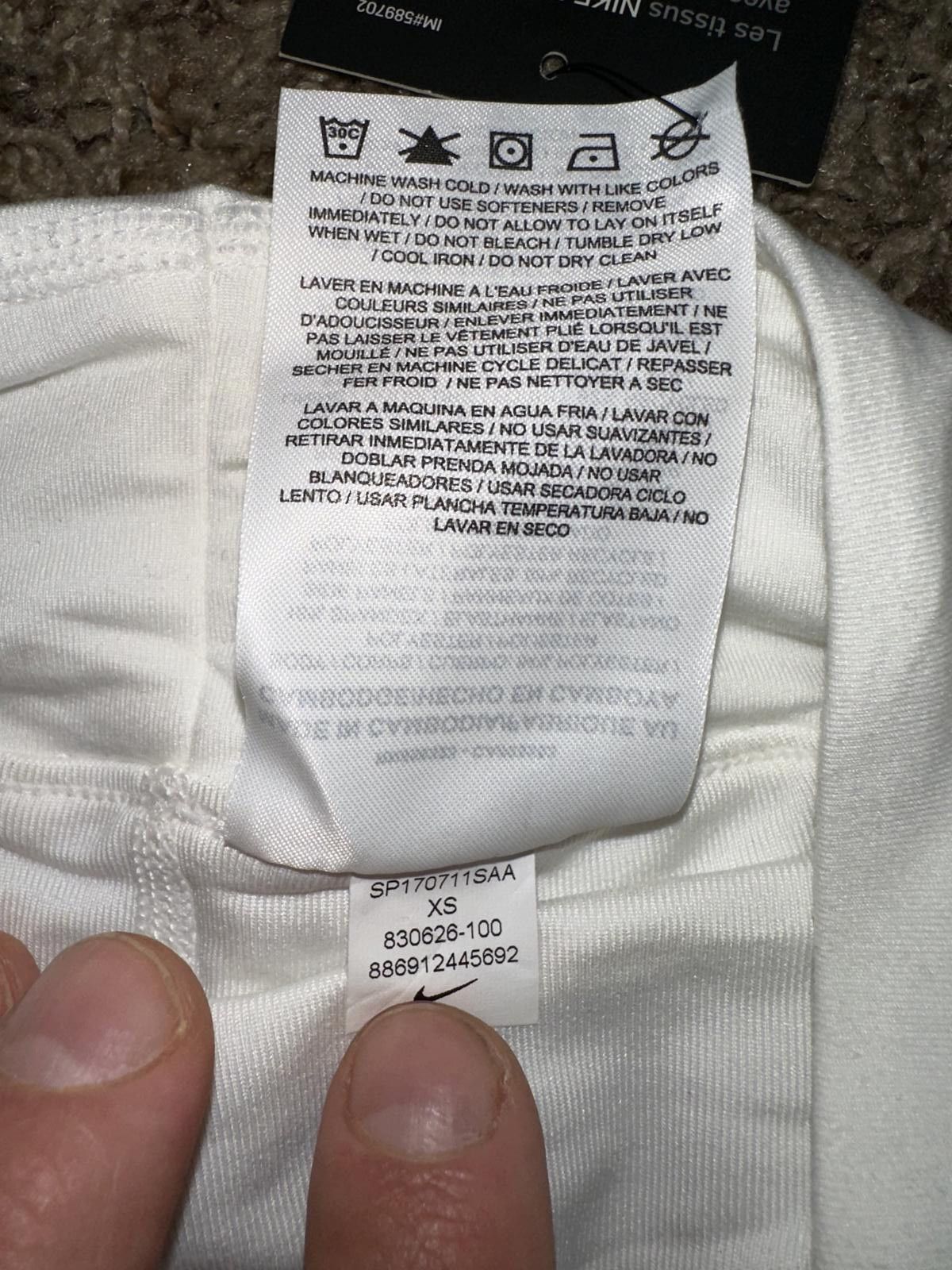Nike Nike Women's Flex Pure White Short Size 26" / US 2 / IT 38 - 2 Thumbnail