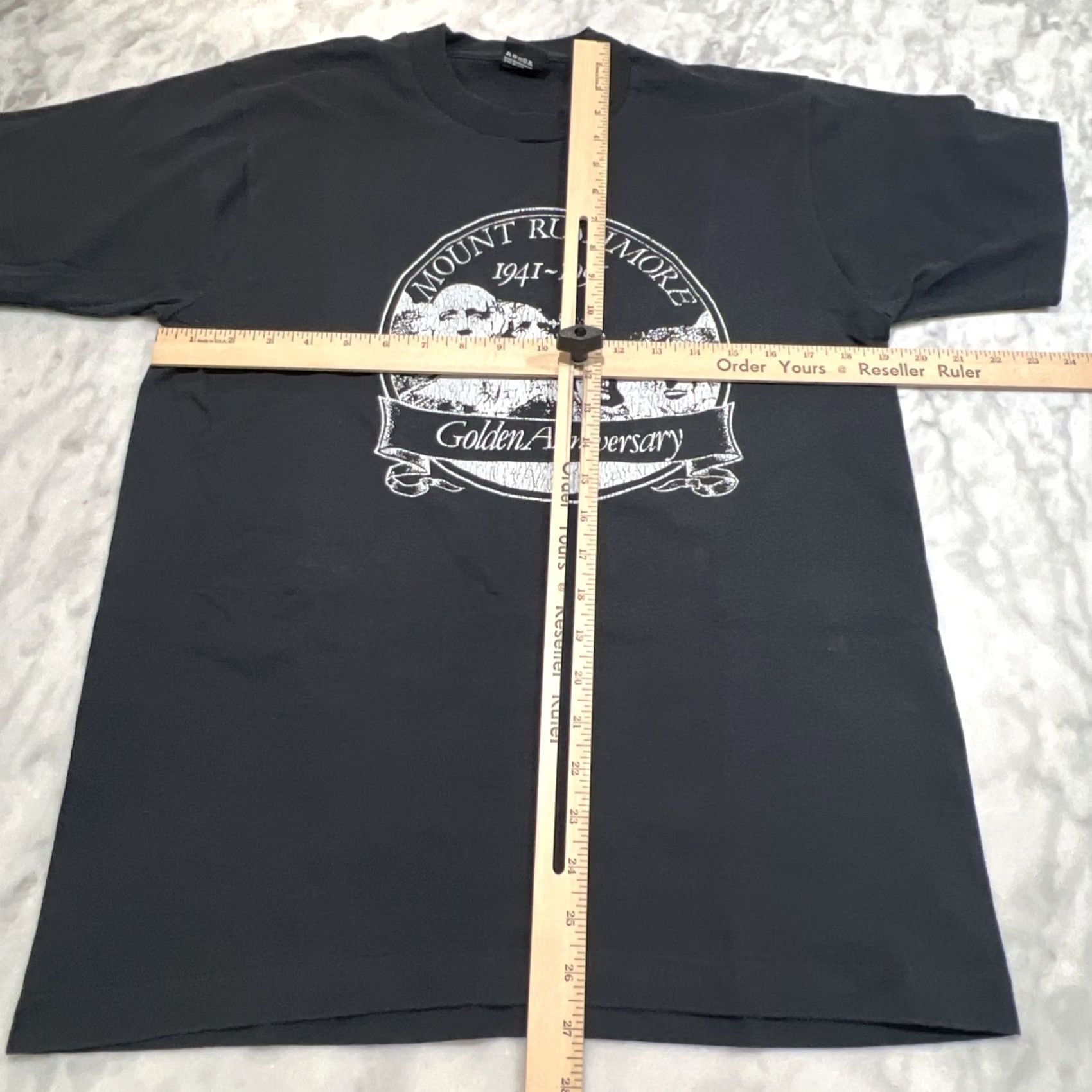 Vintage VINTAGE Mount Rushmore T Shirt Men Large Black 90s Anniversary Single Stitch USA Screen Stars Graphic Tee Size US L / EU 52-54 / 3 - 6 Thumbnail