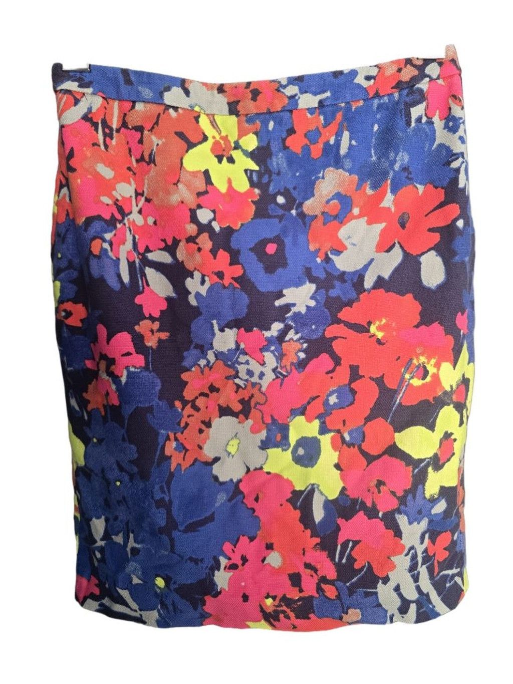 Loft Women's LOFT Petite Floral Pencil Skirt 4P Blue Pink Size 27" / US 4 / IT 40 - 1 Thumbnail