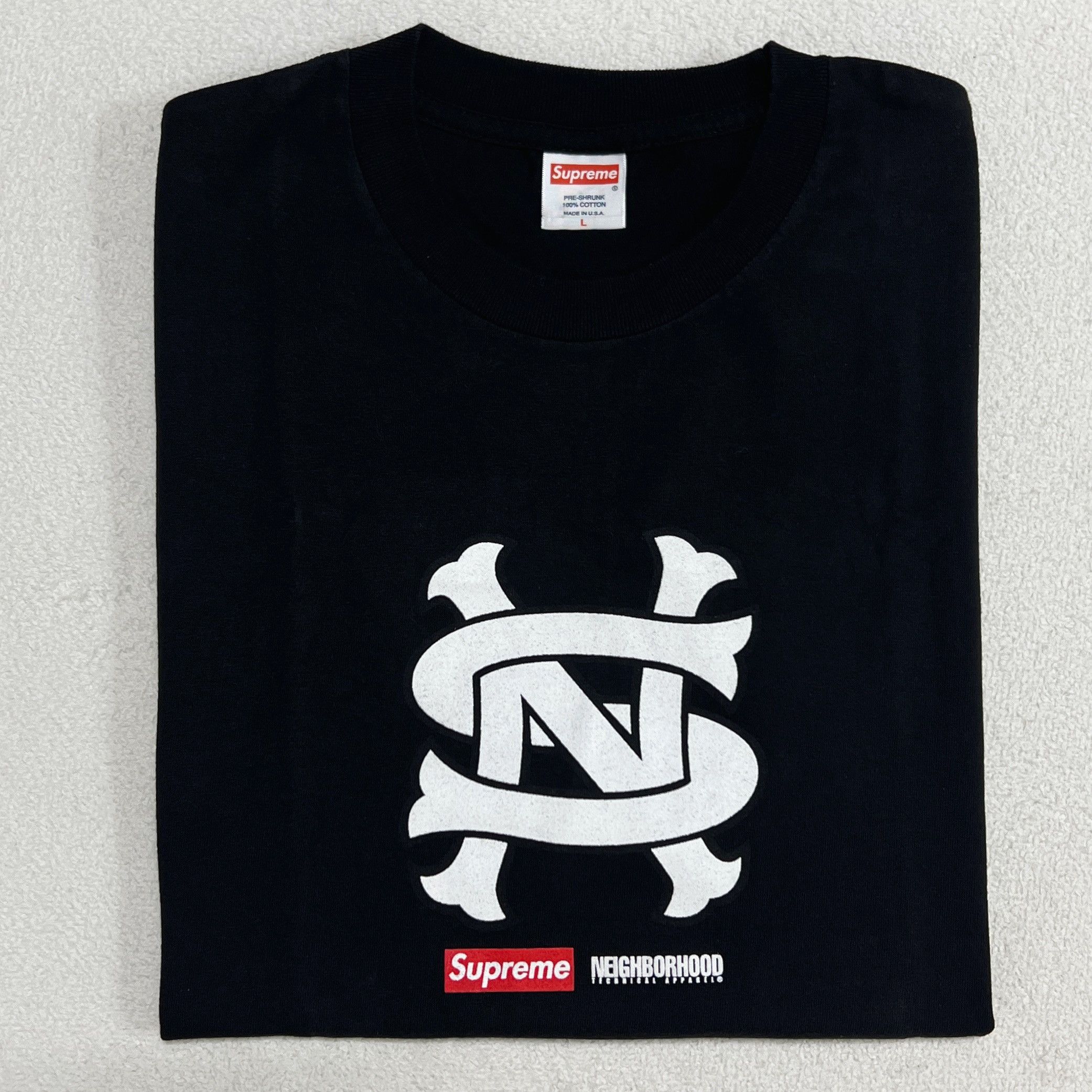Supreme Supreme AW07 Neighborhood NS Logo Tee Black Size US L / EU 52-54 / 3 - 5 Thumbnail