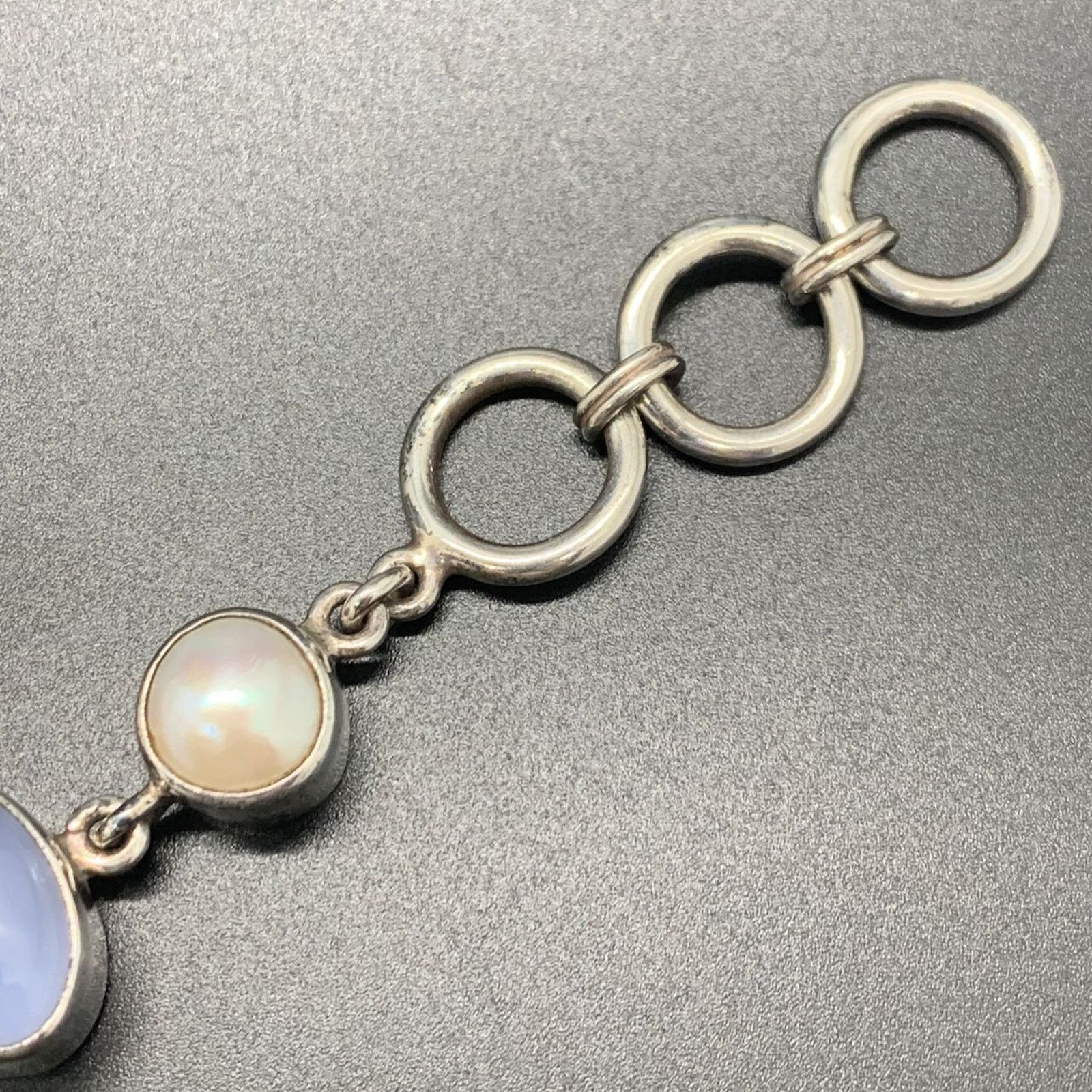 Other Starborn 925 Sterling Silver Pearl Gemstone Toggle Bracelet Size ONE SIZE - 8 Thumbnail