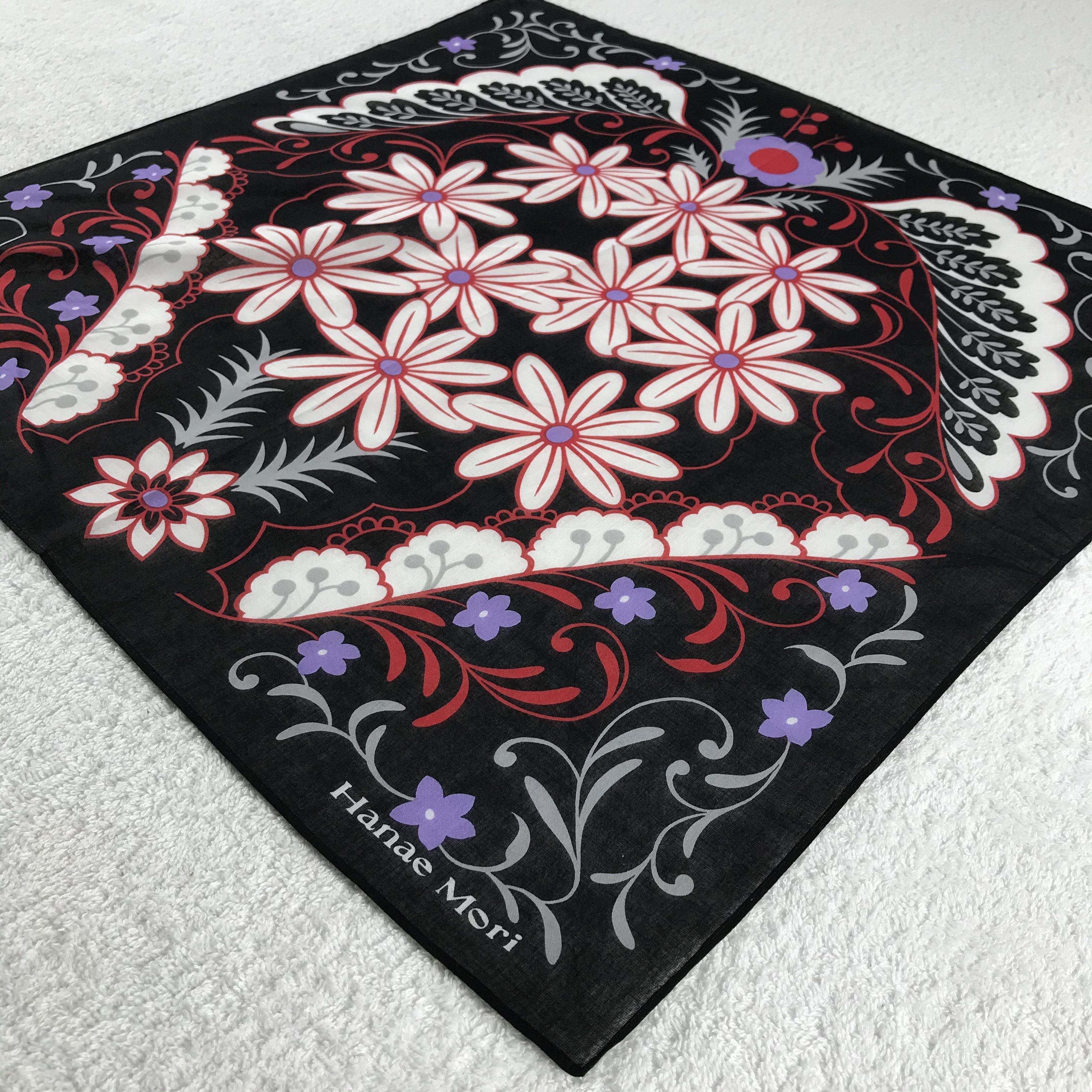 Hanae Mori × Vintage Hanae Mori Bandana / Handkerchief / Neckerchief - S341 Size ONE SIZE - 2 Thumbnail