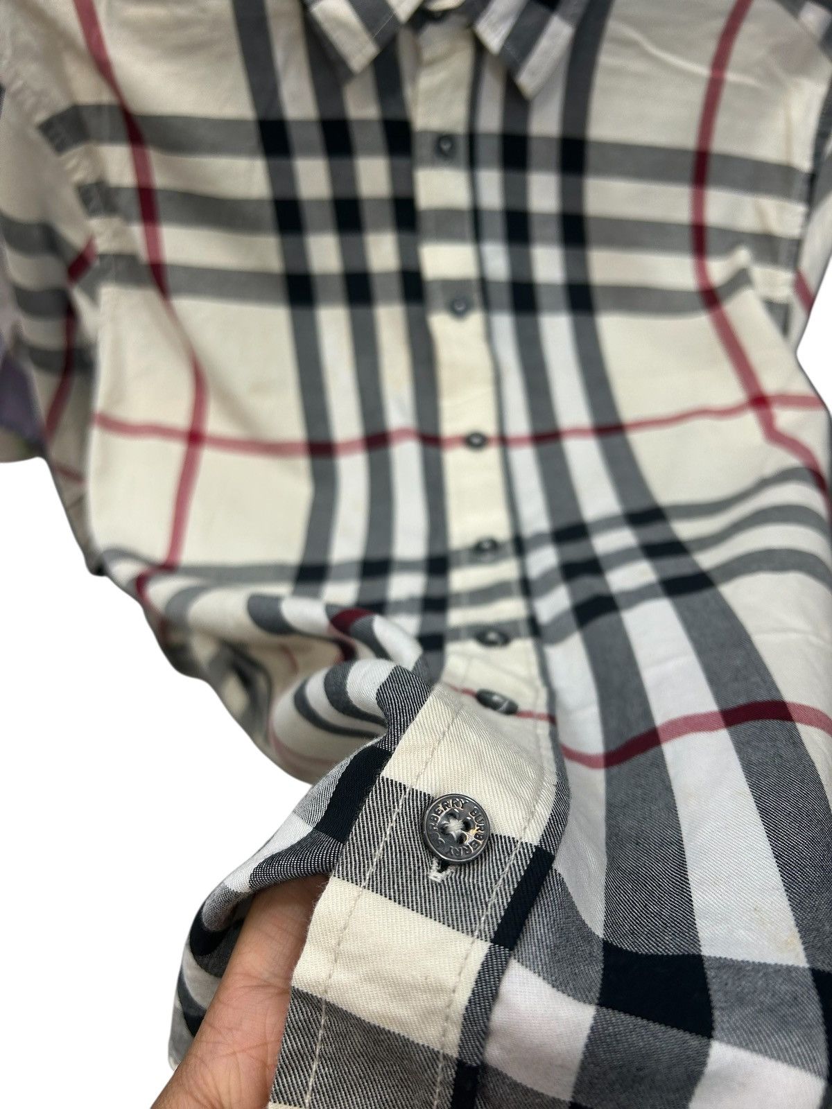 Burberry Burberry Brit Long Sleeve Check Shirt Classic Pattern Size US L / EU 52-54 / 3 - 3 Thumbnail
