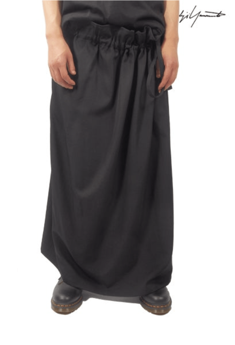 Yohji Yamamoto Yohji Yamamoto Pour Homme - Rayon Front Gathered Skirt Size US 30 / EU 46 - 12 Thumbnail