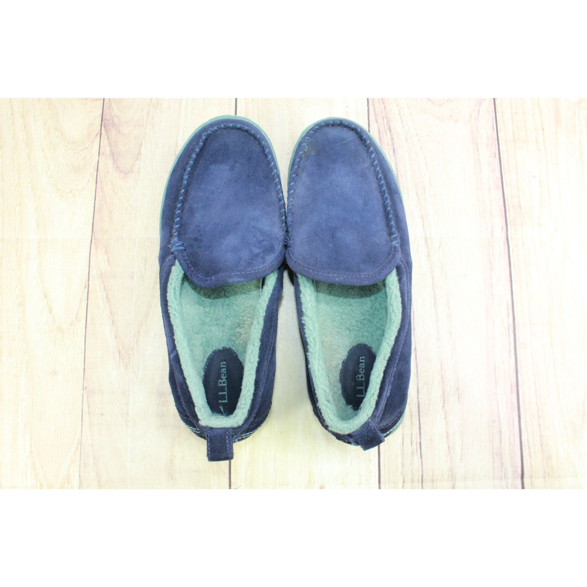 L.L. Bean LL Bean Blue Suede Fleece Lined Moccasins Size US 10 / IT 40 - 7 Thumbnail