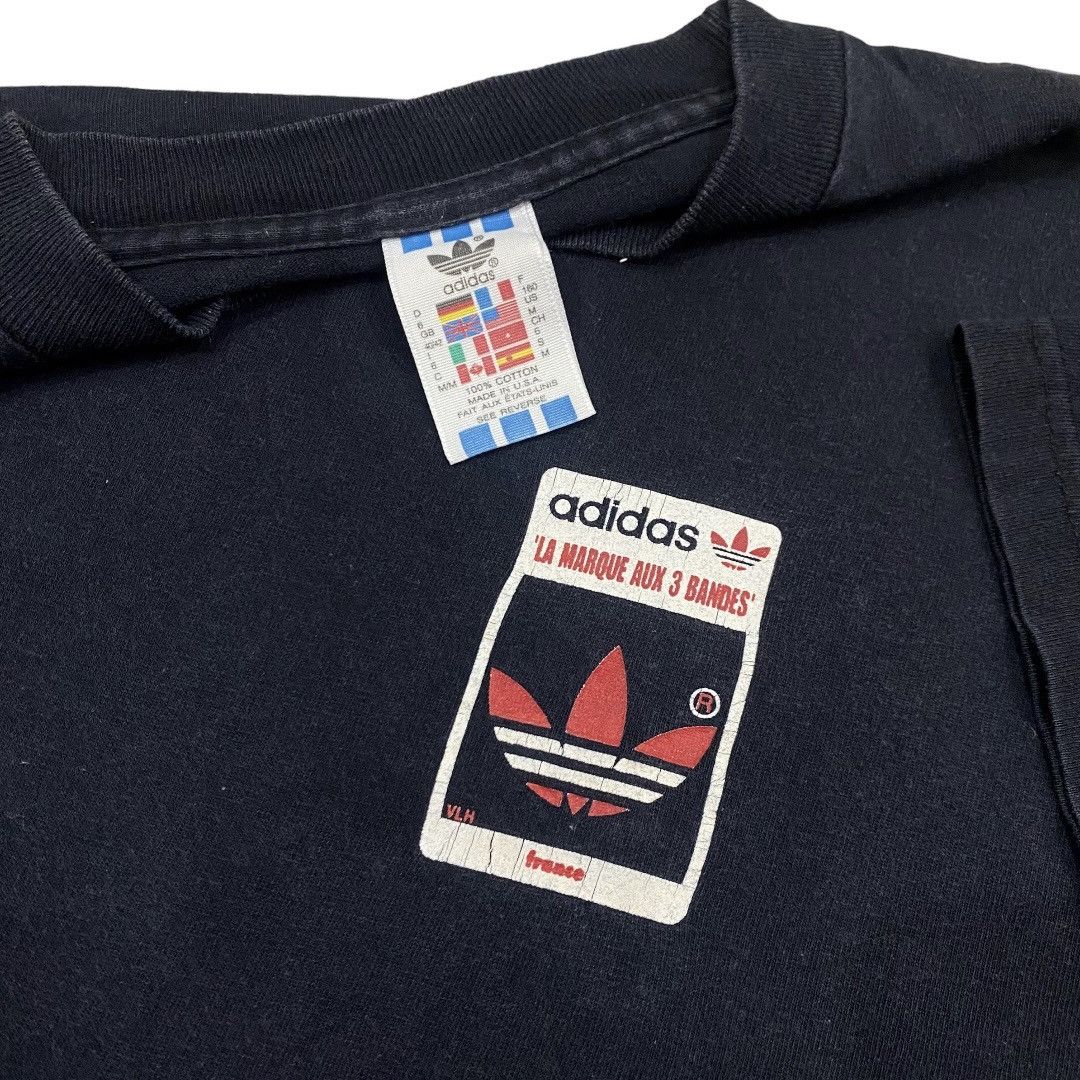 Adidas Vintage 90s Adidas France Trefoil Tshirt Size US L / EU 52-54 / 3 - 4 Thumbnail