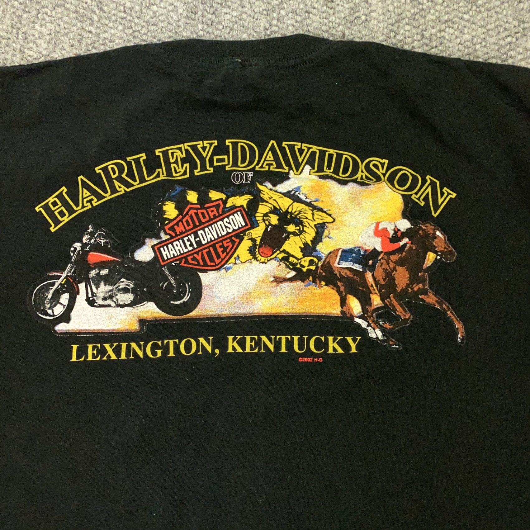Harley Davidson VINTAGE Harley-Davidson Shirt Black Large 2002 Motorcycle Eagle Biker Mens Size US L / EU 52-54 / 3 - 6 Thumbnail
