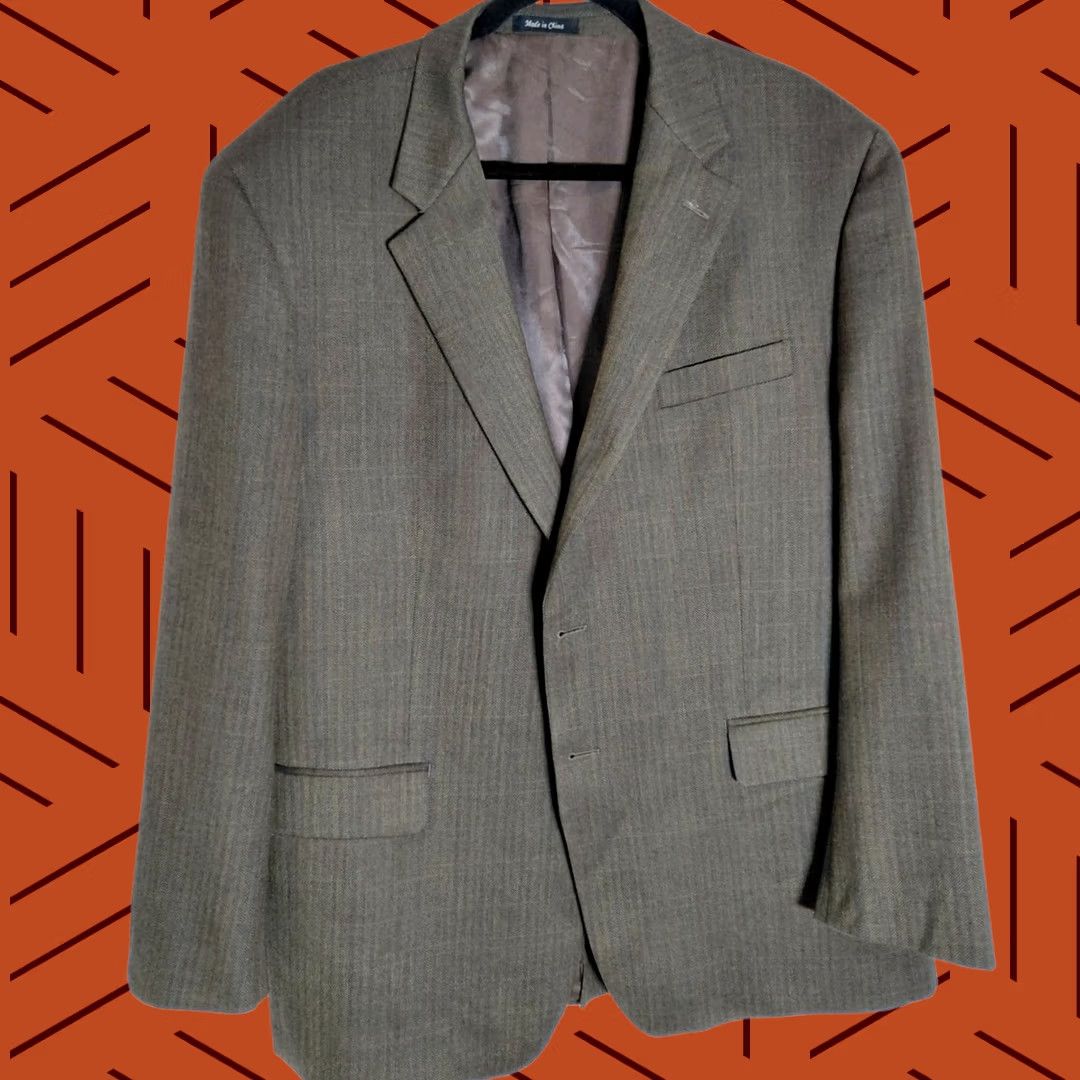 Izod IZOD Brown Solid 100% Wool Blazer Men Size 46R Long Sleeve Business Formal Size US XXL / EU 58 / 5 - 1 Thumbnail