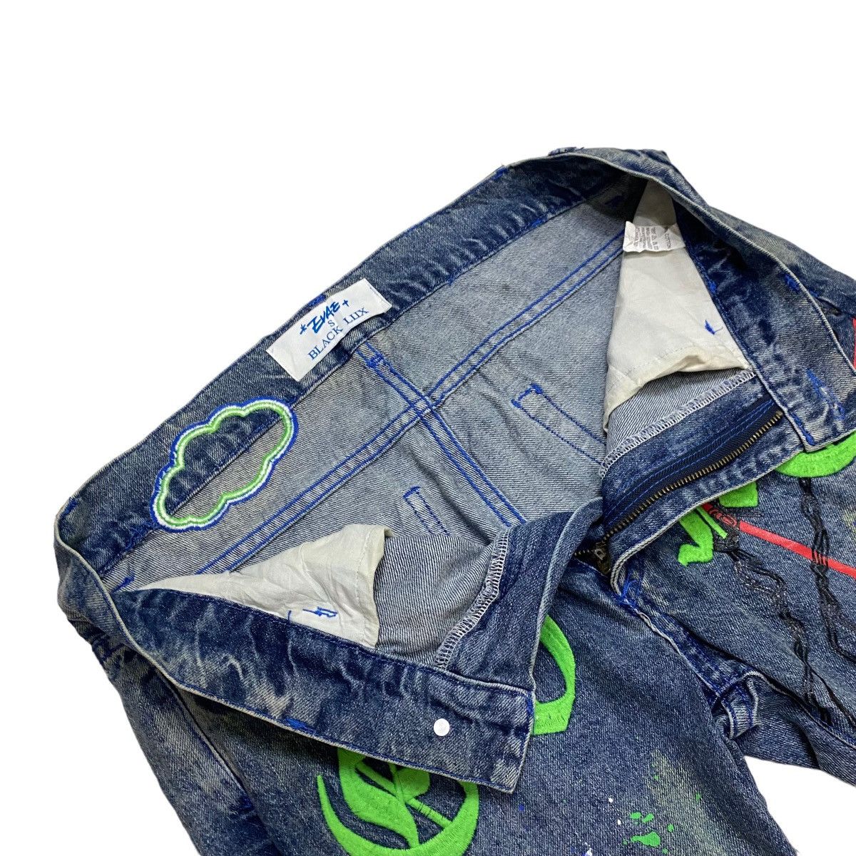 EVAE MOB X BLACK LUX PAINTING DENIM PANTS