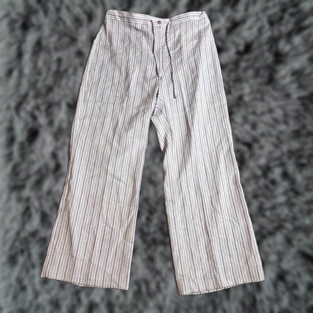 Vintage VINTAGE Pants Womens Size 16 Pinstripe Purple Wide Leg Office Workwear Preppy 90s Y2K Womens Size 38" / US 16 / IT 52 - 1 Thumbnail