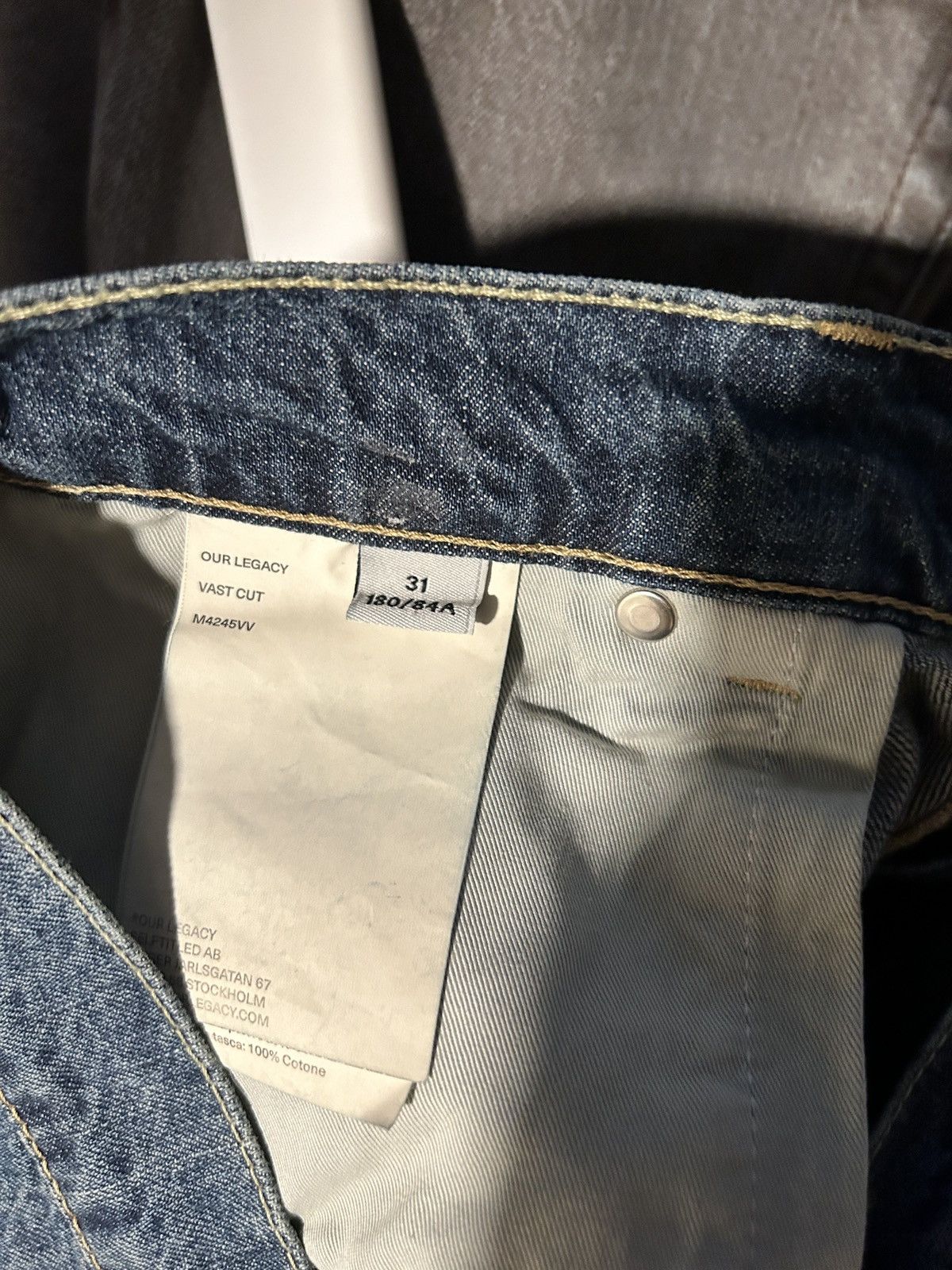 Our Legacy Our Legacy VAST CUT Vintage Rubber Repair Denim size 31 Size US 31 - 9 Thumbnail