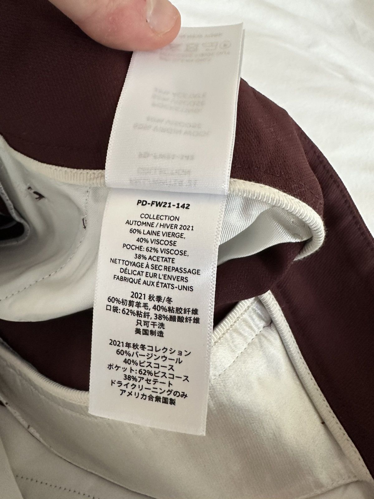 Peter Do Peter Do Pleated Burgundy Trousers Size 25" / US 0 / IT 36 - 6 Thumbnail
