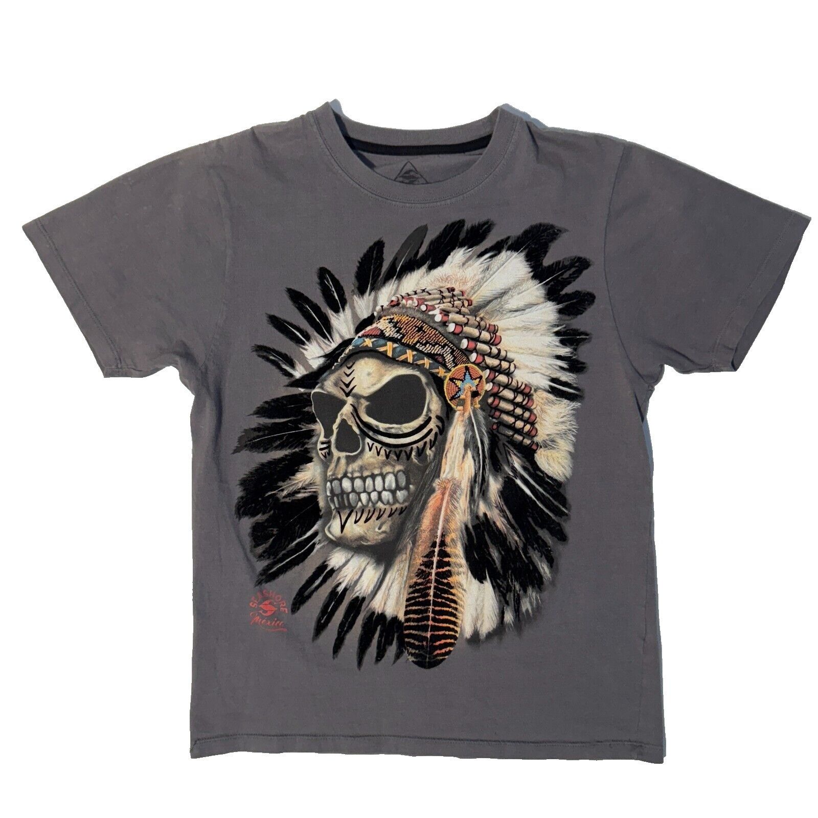 Other Seashore Indian Chief Skull Headdress Surfer Tshirt - S Size US S / EU 44-46 / 1 - 1 Thumbnail