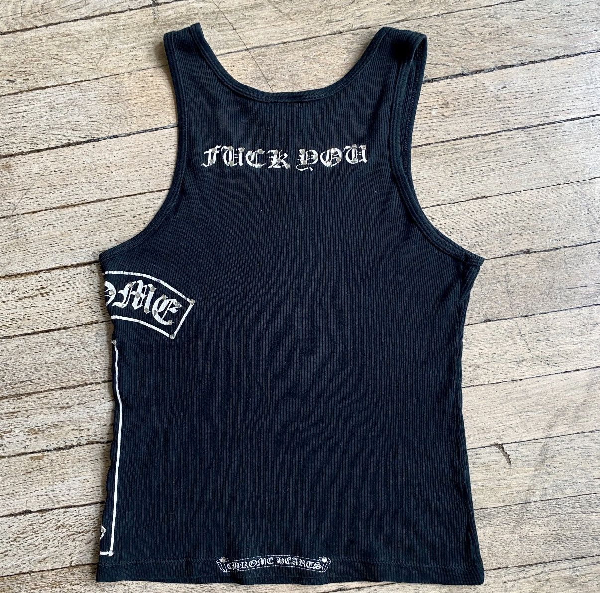 Chrome Hearts Chrome hearts Swarovski studded spell out tank top 90s Size ONE SIZE - 2 Thumbnail