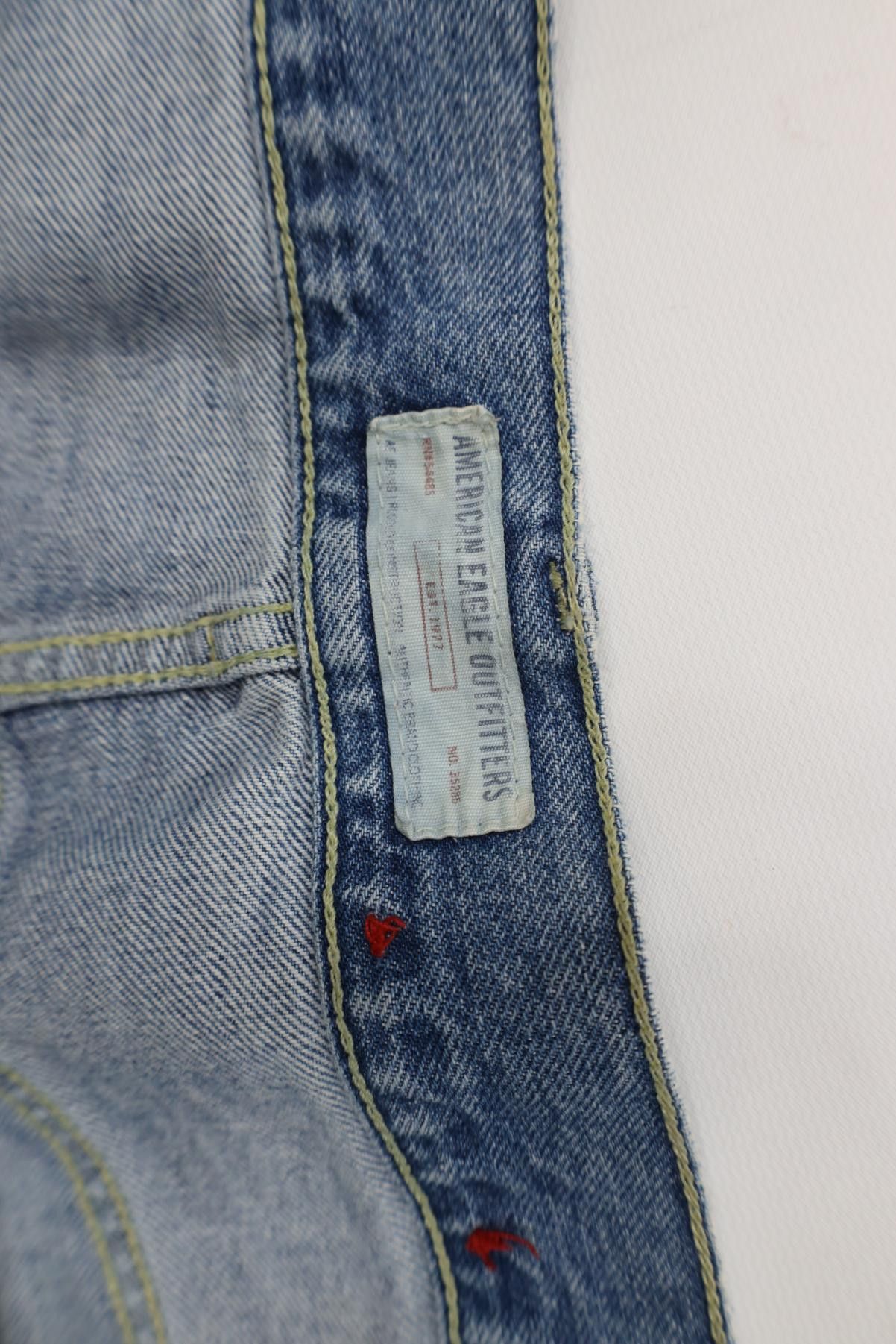 American Eagle Outfitters Vintage 90s Y2K American Eagle Wide Leg Dungaree Denim Jeans Size US 36 / EU 52 - 9 Thumbnail