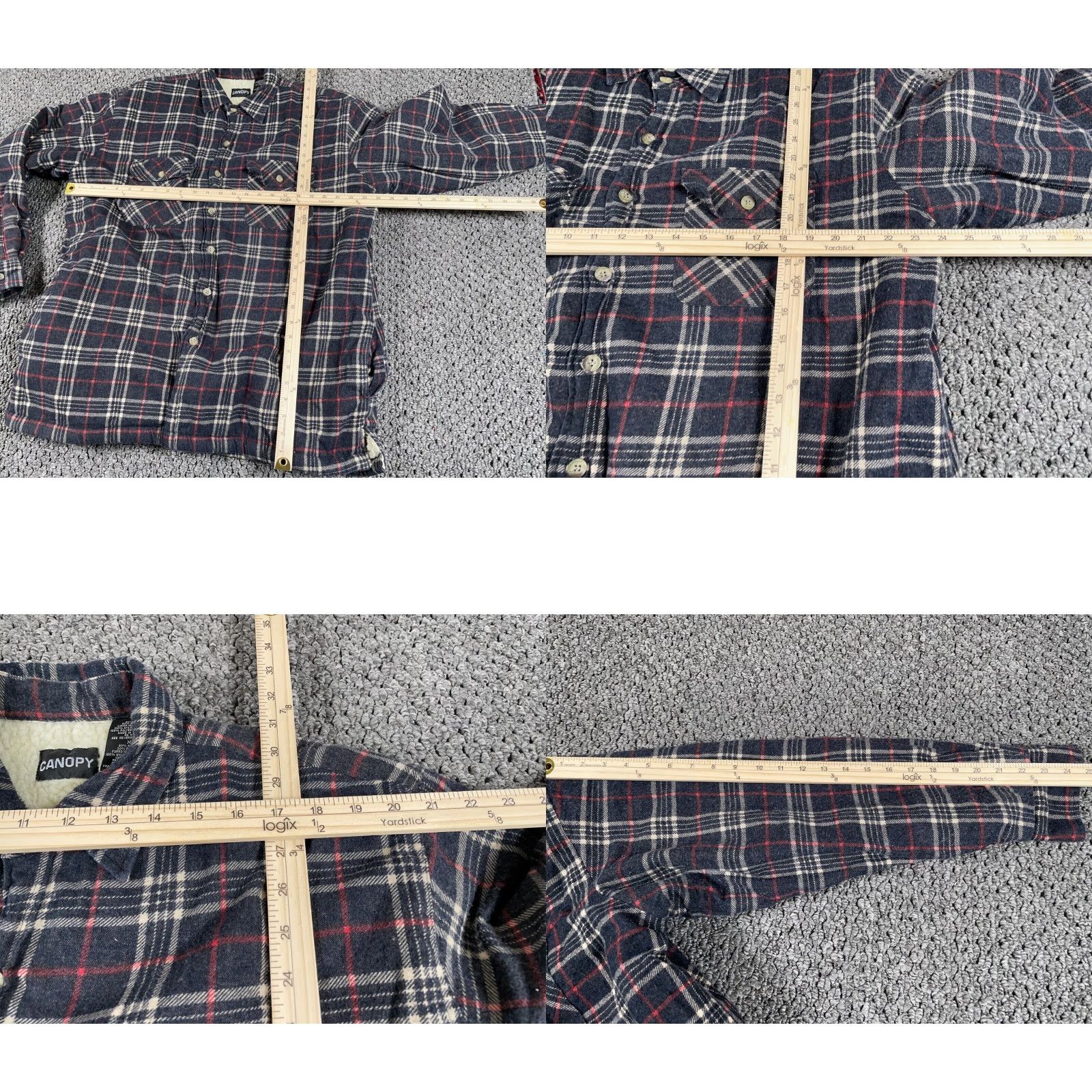 Vintage VINTAGE Workwear Jacket Adult XL Blue Red Plaid Flannel Sherpa Lined Heavyweight Shirt Size US XL / EU 56 / 4 - 8 Thumbnail