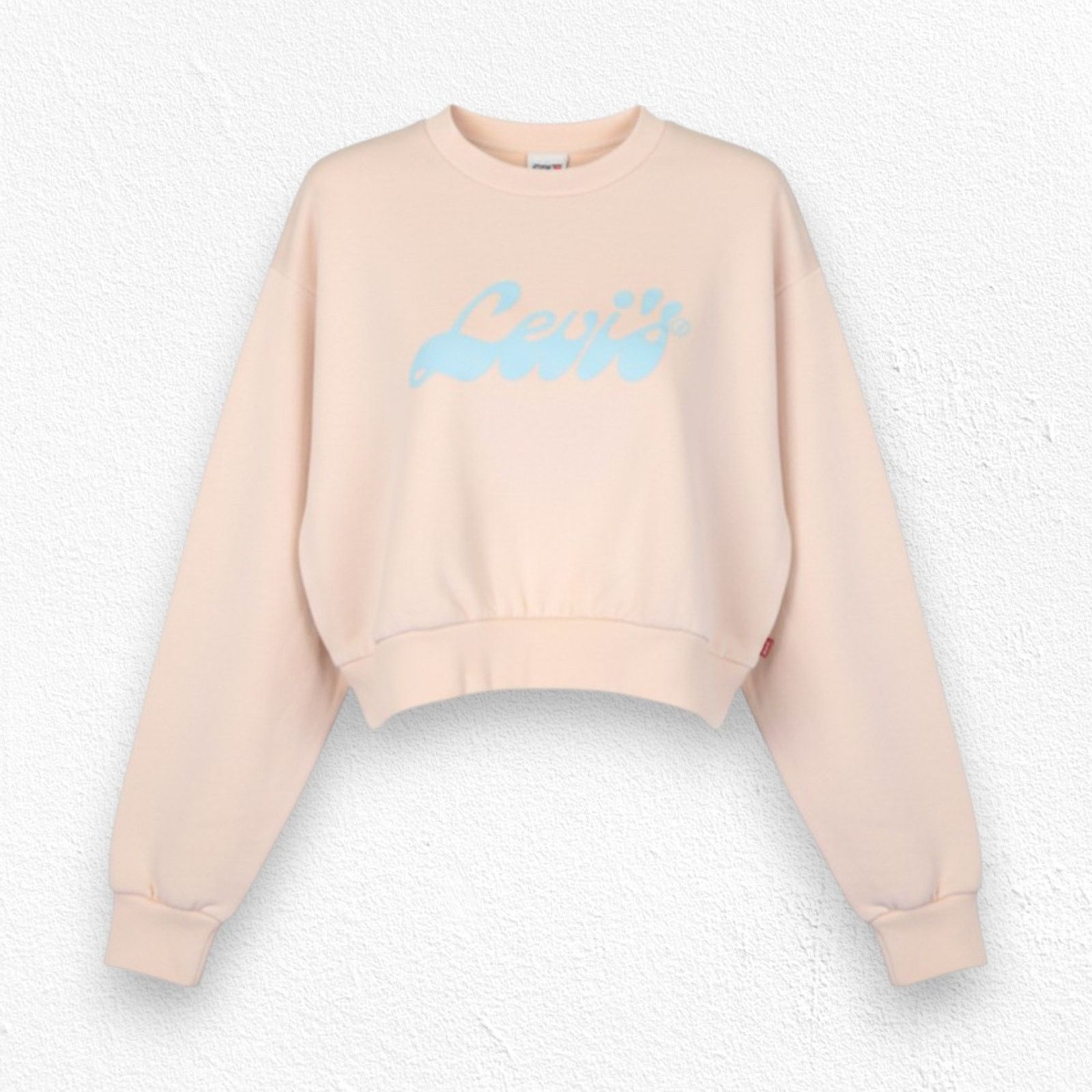 Levi's Levi's Peach Pink Graphic Logo Cropped Sweatshirt Size Small Size S / US 4 / IT 40 - 1 Thumbnail