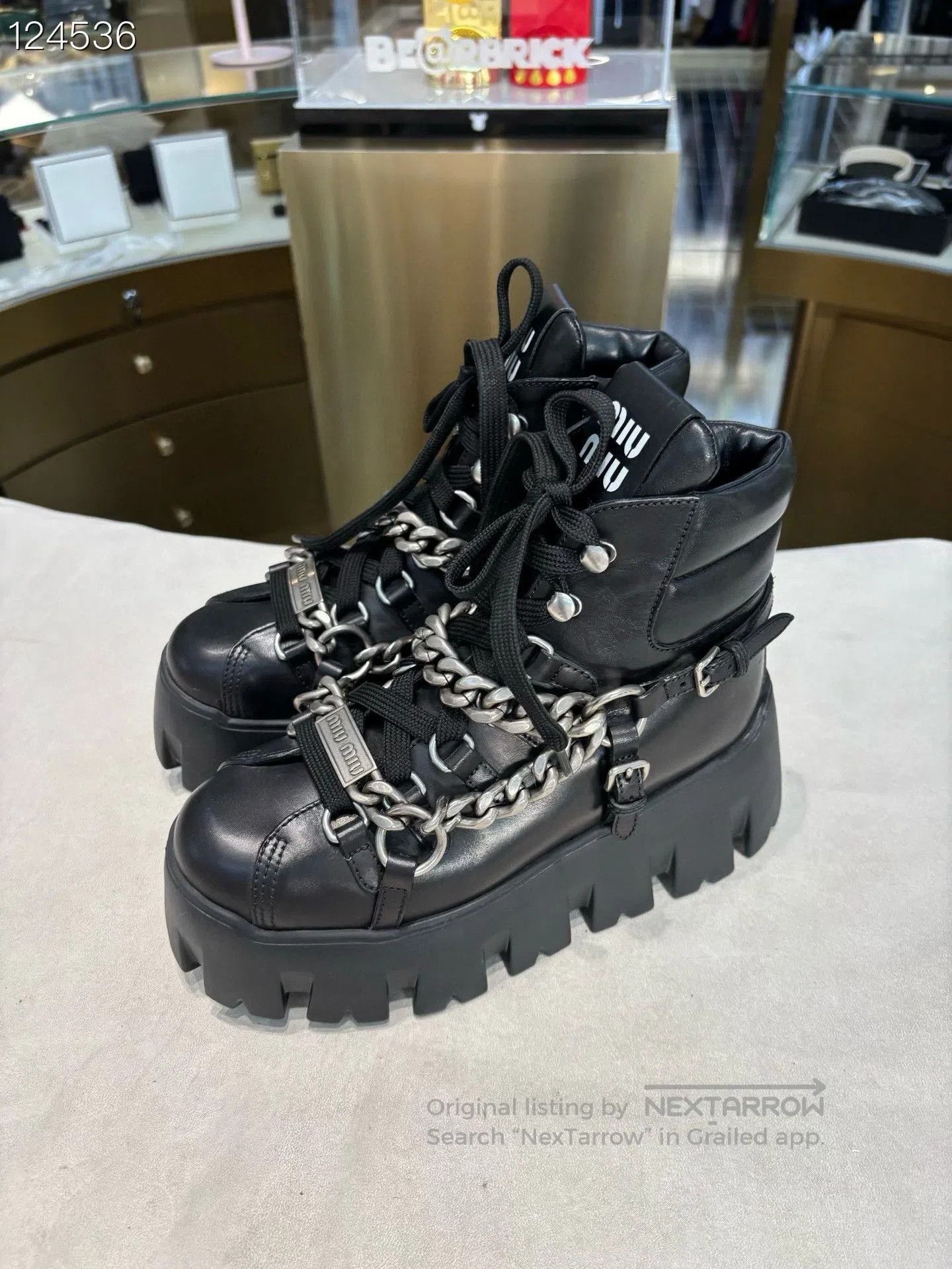 Miu Miu Miu Miu Black Platform Punk Boots. Size US 5 / IT 35 - 2 Thumbnail