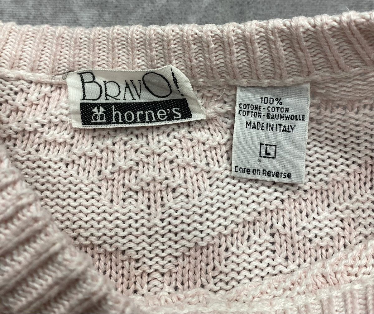 Vintage 80’s Vintage Bravo for Hornes Pink Cable Knit Cotton Sweater Size US L / EU 52-54 / 3 - 2 Thumbnail