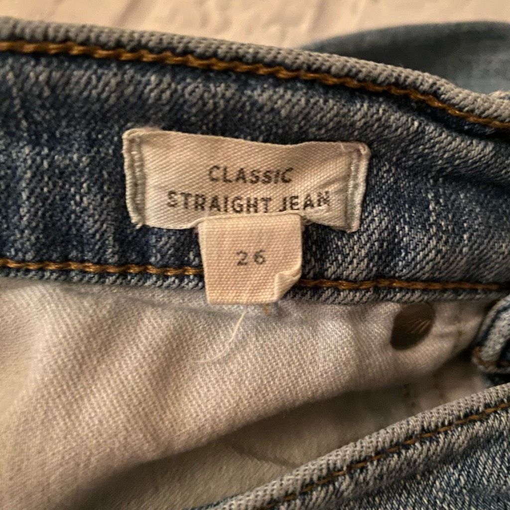 Madewell Madewell women 26 cotton blend ripped classic straight blue Size 26" / US 2 / IT 38 - 6 Thumbnail