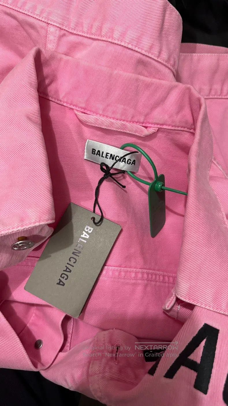 Balenciaga Balenciaga Chest Logo Denim Jacket Size XXS / US 00 / IT 34 - 3 Thumbnail
