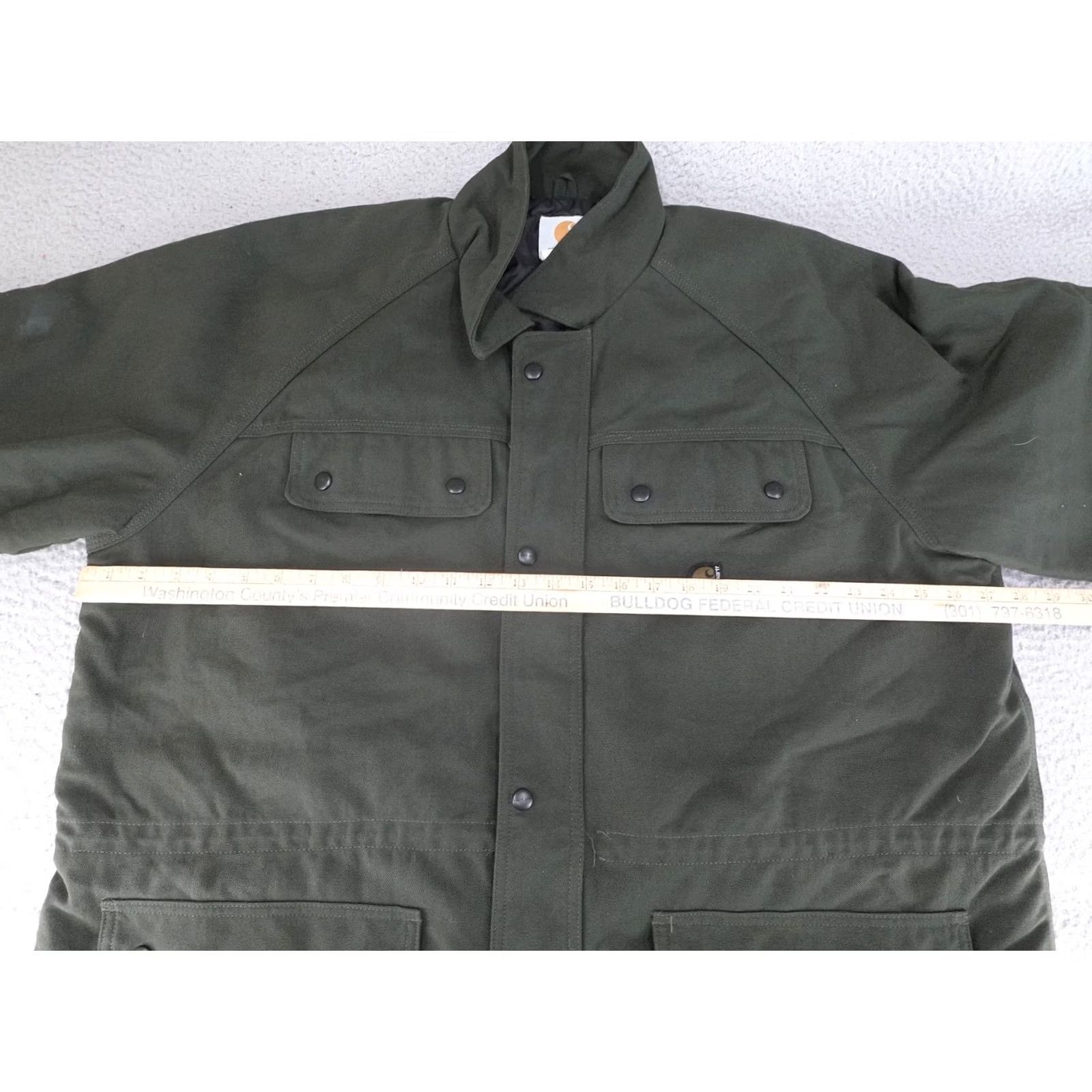 Carhartt VINTAGE Carhartt Jacket Mens L Green Quilted Lined Canvas Workwear Outdoor Coat Size US L / EU 52-54 / 3 - 4 Thumbnail