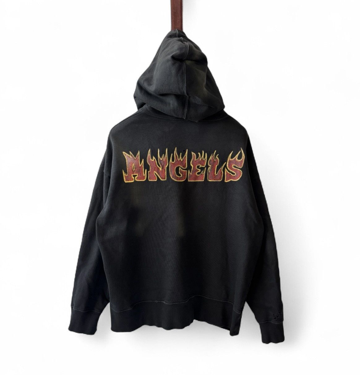 Palm Angels Palm Angels Flame Distressed zip hoodie Size US M / EU 48-50 / 2 - 2 Thumbnail