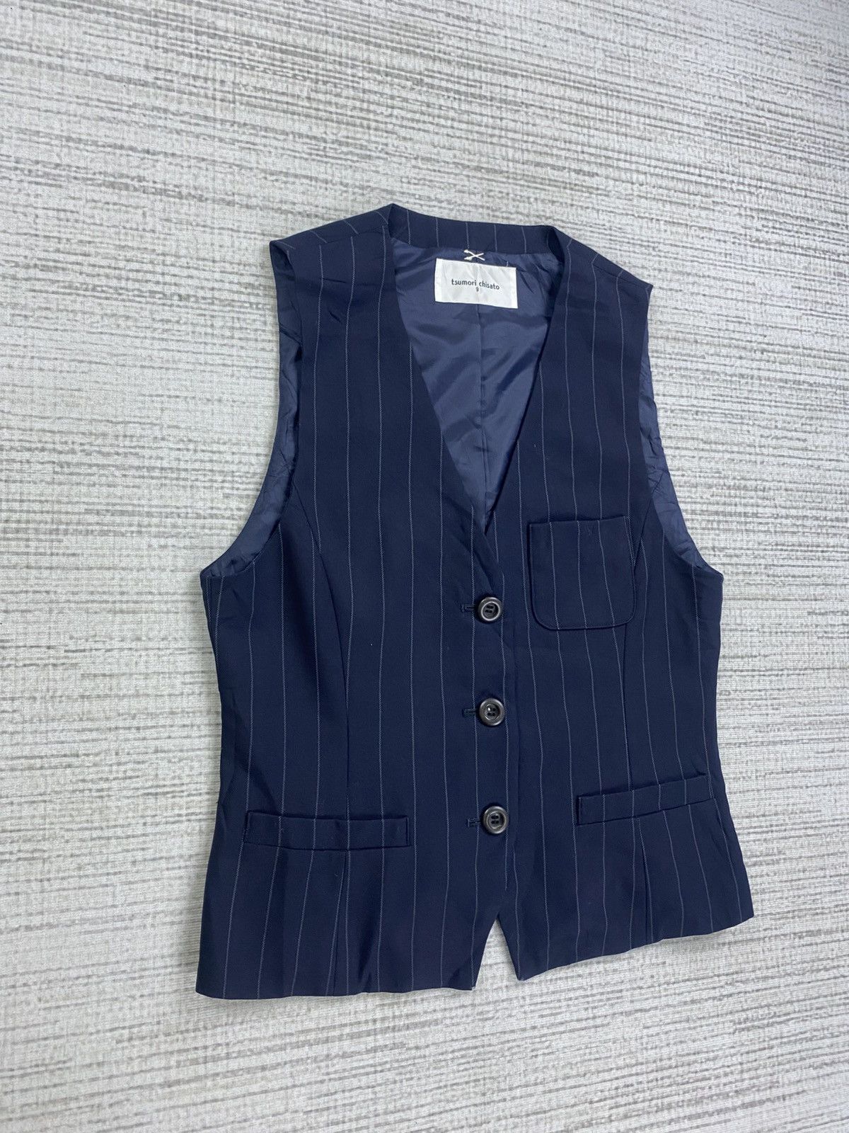 Issey Miyake × Tsumori Chisato × Vintage Vintage Tsumori Chisato Issey Miyake 3 Button Striped Vest Size US S / EU 44-46 / 1 - 3 Thumbnail