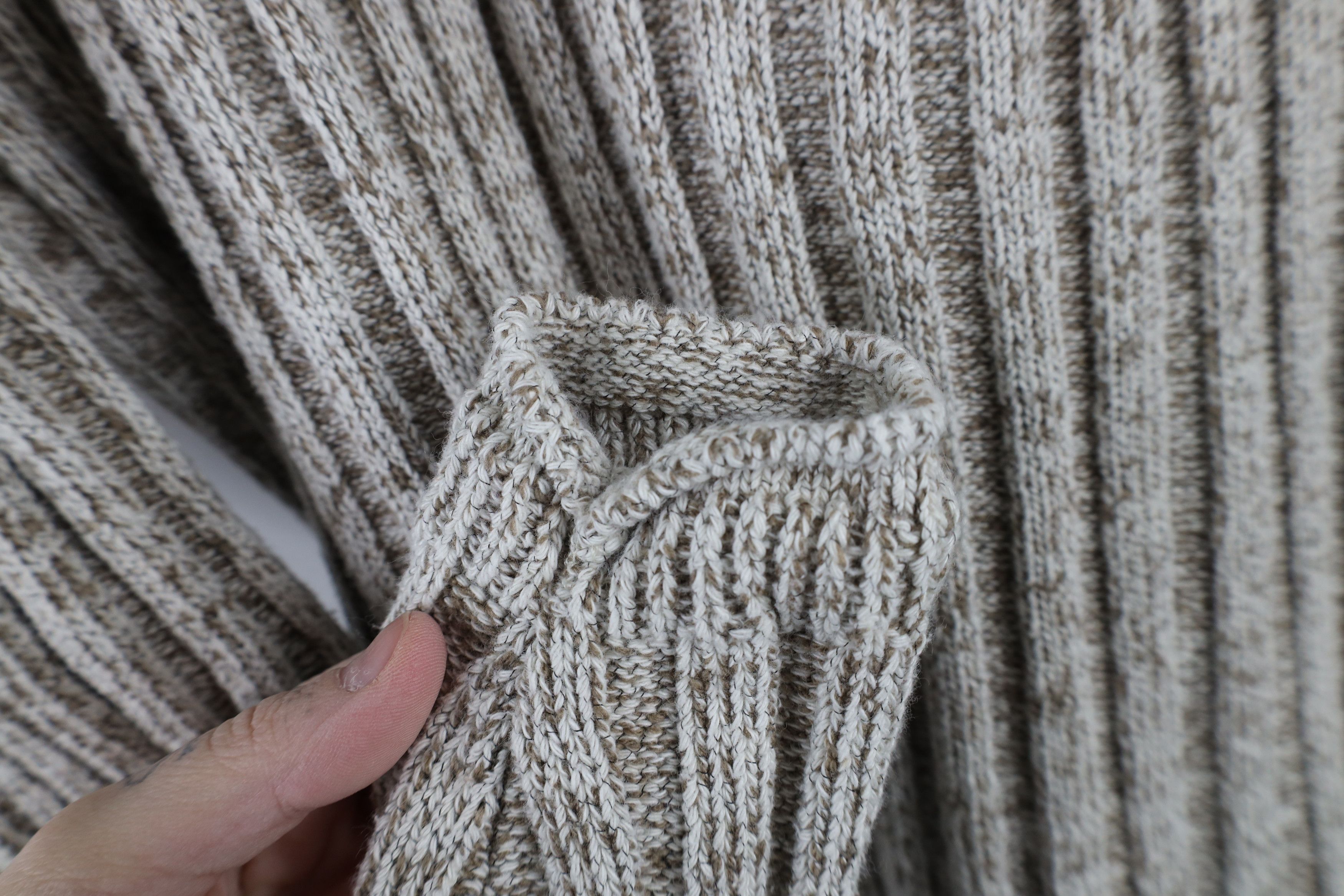 Vintage Vintage 90s Streetwear Ribbed Marled Knit Henley Sweater Size L / US 10 / IT 46 - 4 Thumbnail