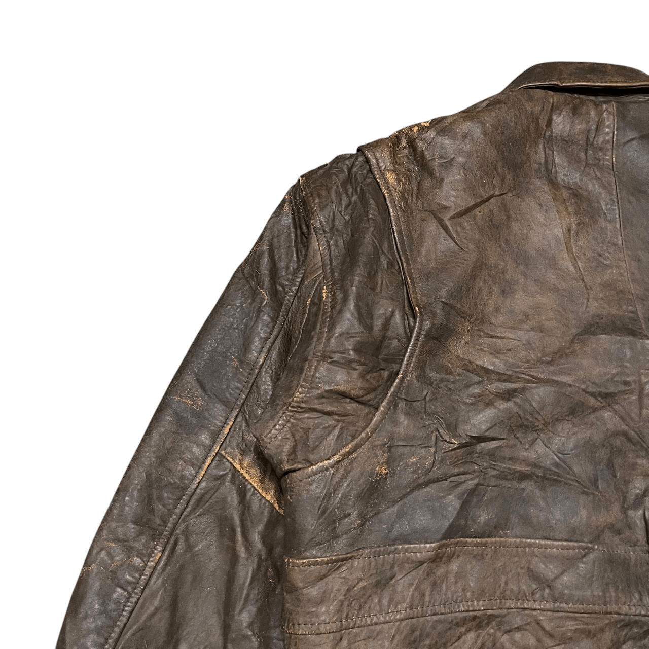 Leather Vintage Skelly Aero Dynamic Gasoline Cuir Leather Jacket Size US L / EU 52-54 / 3 - 16 Thumbnail