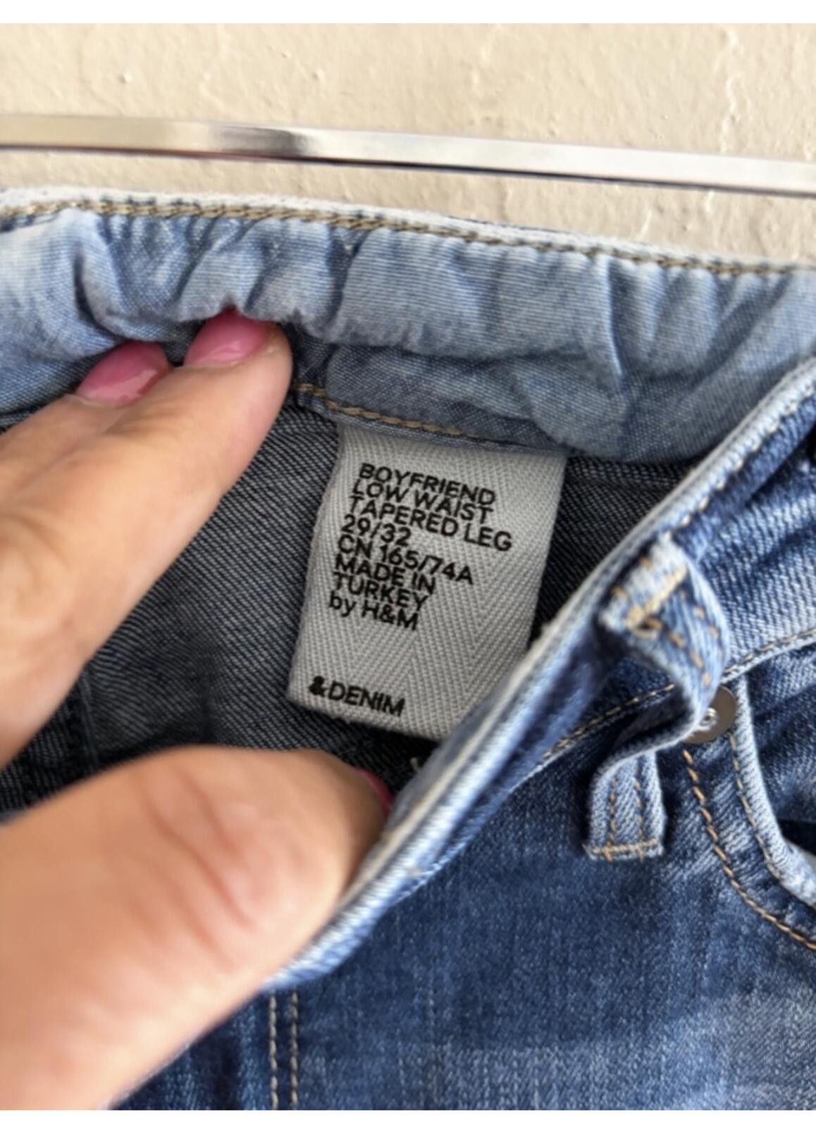 H&M H&M Light Blue Boyfriend Denim Jeans Size 29" - 5 Thumbnail