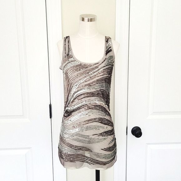 Other Juniors' Ruby & Jenna Sequin Sheer Mesh Tank Pa Size S / US 4 / IT 40 - 2 Thumbnail