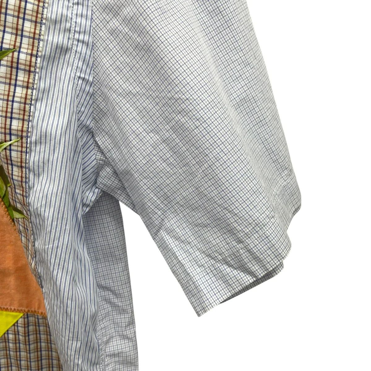 Junya Watanabe AD2015 Patchwork Paneled Short Sleeve Shirt Size US XS / EU 42 / 0 - 3 Thumbnail