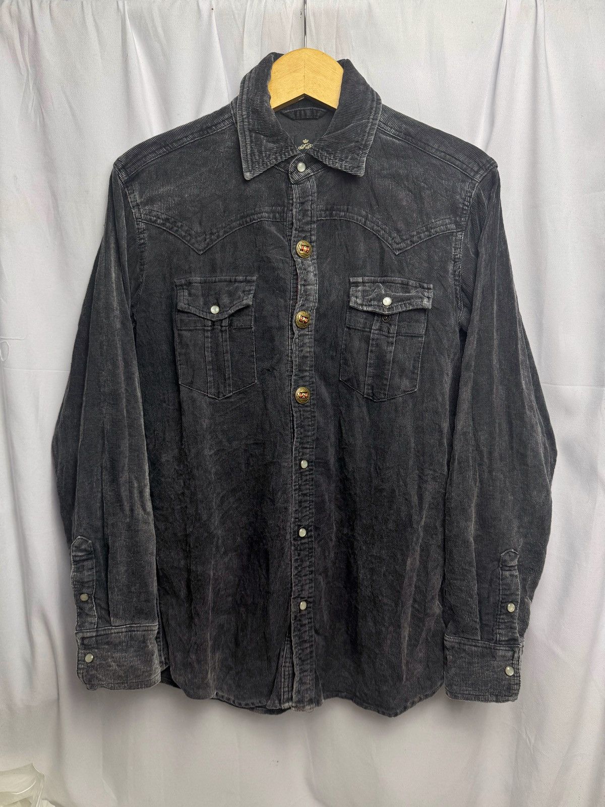Tornado Mart Semanticdesign Corduroy Long Shirt Black Faded Size US M / EU 48-50 / 2 - 1 Thumbnail