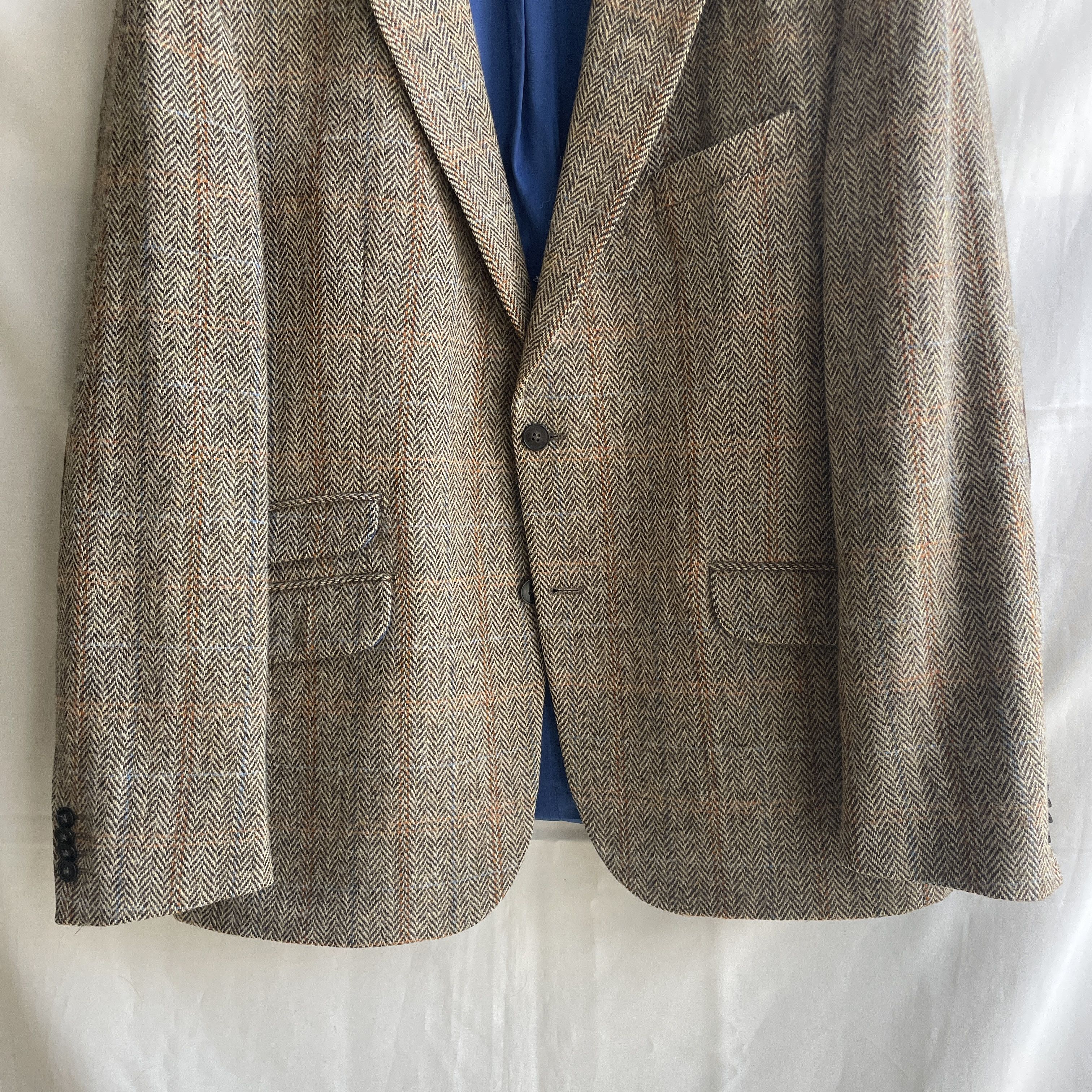 Other Share Wellington Bilmore Herringbone Harris Tweed Sport Coat Size 50R - 6 Thumbnail