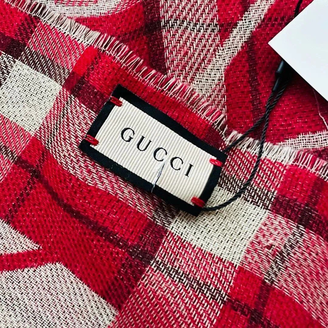 Gucci Gucci Double G Logo Check Scarf. Size ONE SIZE - 4 Thumbnail