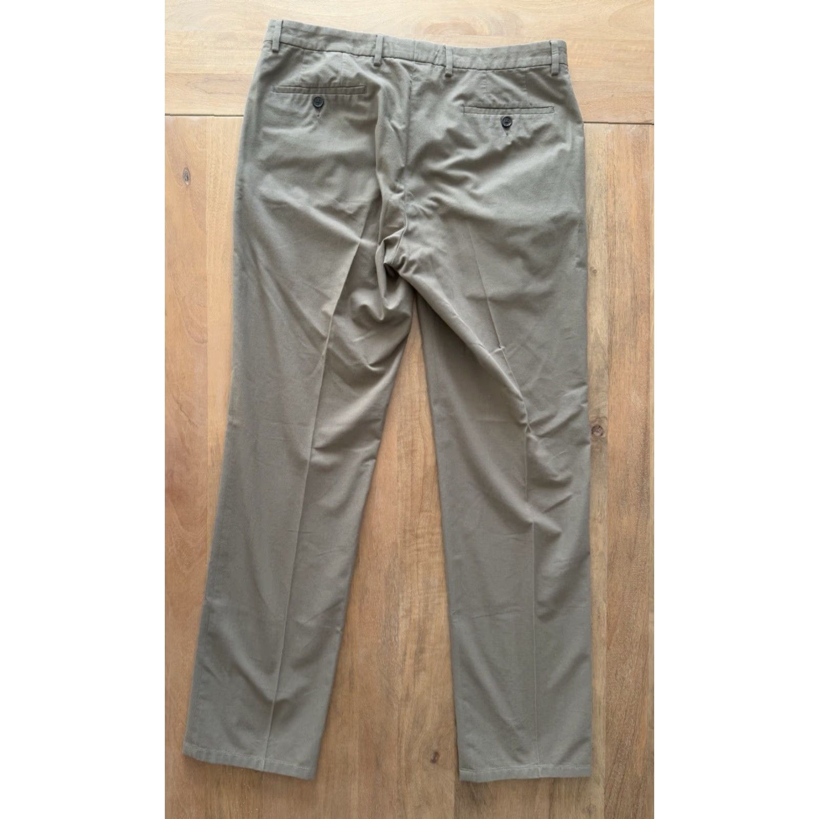 John Varvatos VINTAGE John Varvatos Cotton Dress Pants Brown Chino Flat Front 50 Regular 35x30 Mens Size US 34 / EU 50 - 2 Thumbnail
