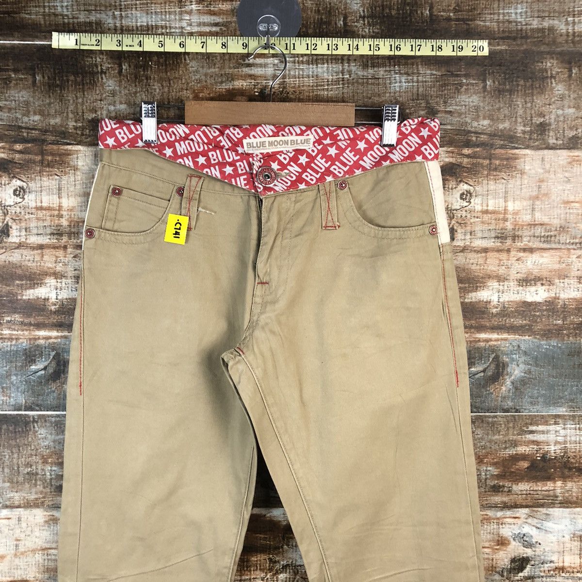 Japanese Brand DL Blue Moon Blue Beige Casual Pants #C741DL Size US 31 - 11 Thumbnail