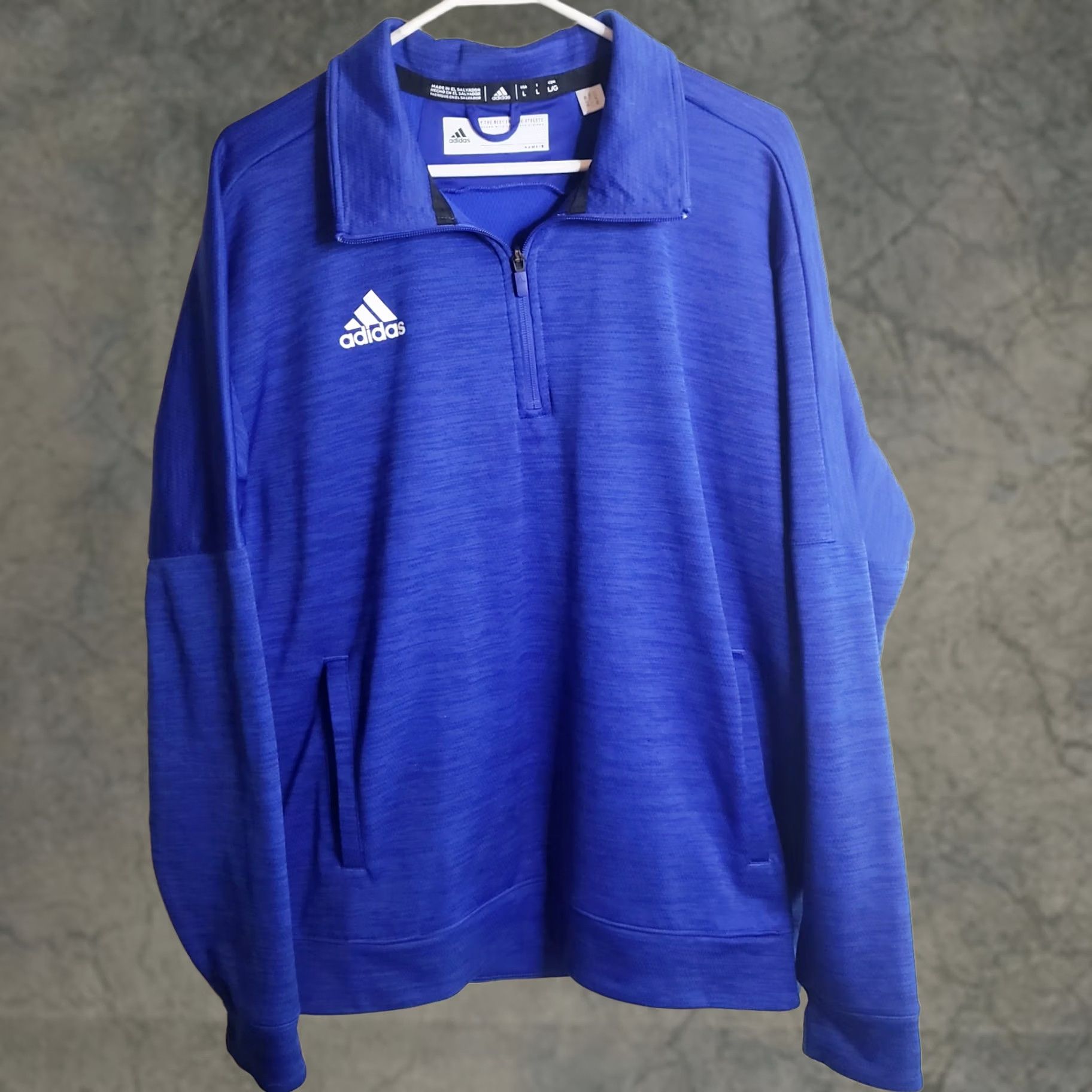 Adidas Adidas Men's L Blue 1/4 Zip Athletic Climalite Outdoors Sports Jacket Pullover Size US L / EU 52-54 / 3 - 1 Thumbnail