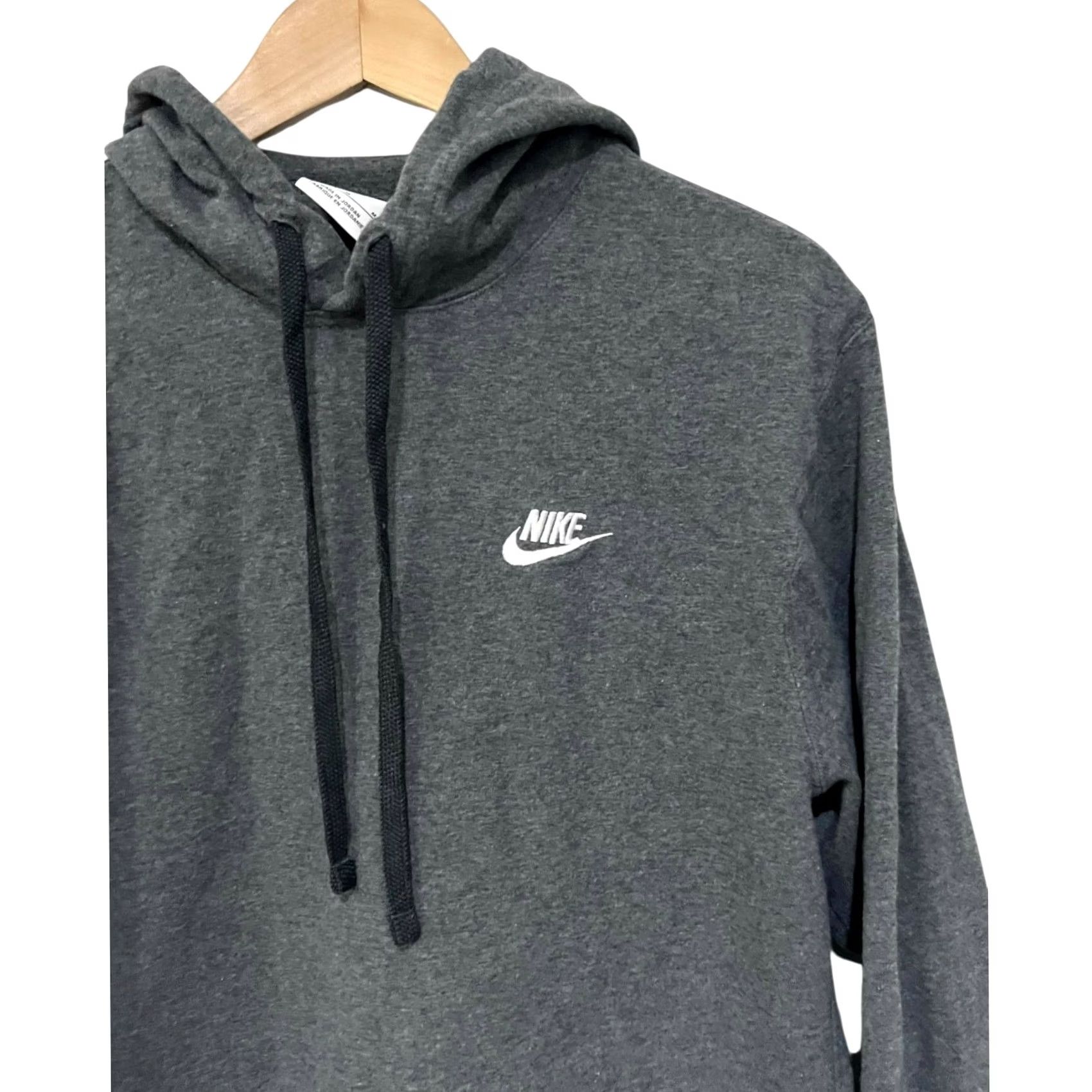 Nike Nike Club Hoodie Mens Medium 100% Cotton Lightweight Grey Pullover BV2749-071 Hoodie Size US M / EU 48-50 / 2 - 2 Thumbnail