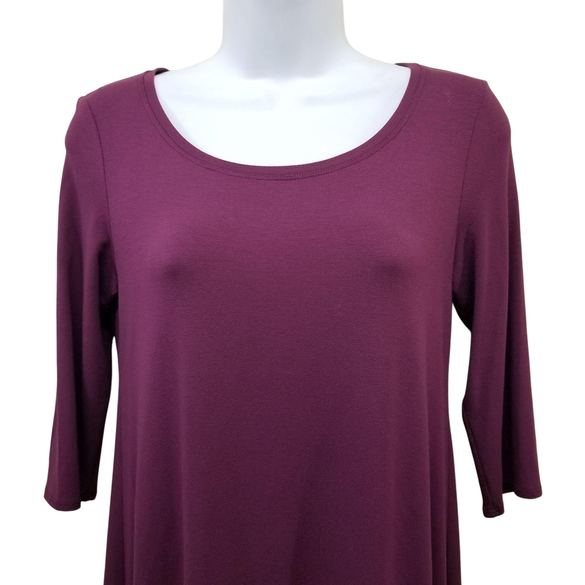 Eileen Fisher Eileen Fisher PP Purple Dress Elbow Sleeve Petite XS Stretch Size XS / US 0-2 / IT 36-38 - 4 Thumbnail