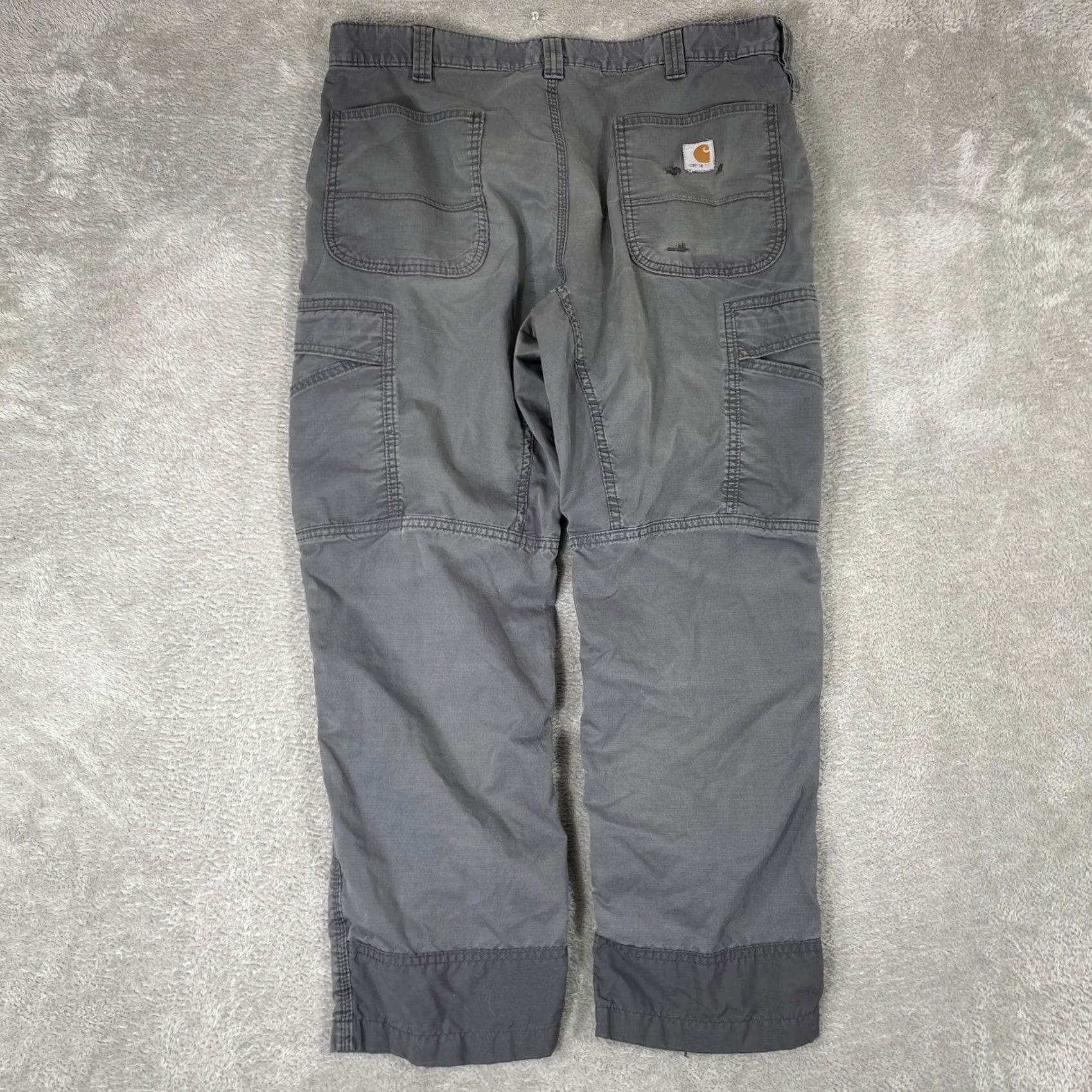 Carhartt VINTAGE Carhartt Cargo Pants Mens 38x30 Gray Force Extremes Ripstop Work Size US 36 / EU 52 - 2 Thumbnail