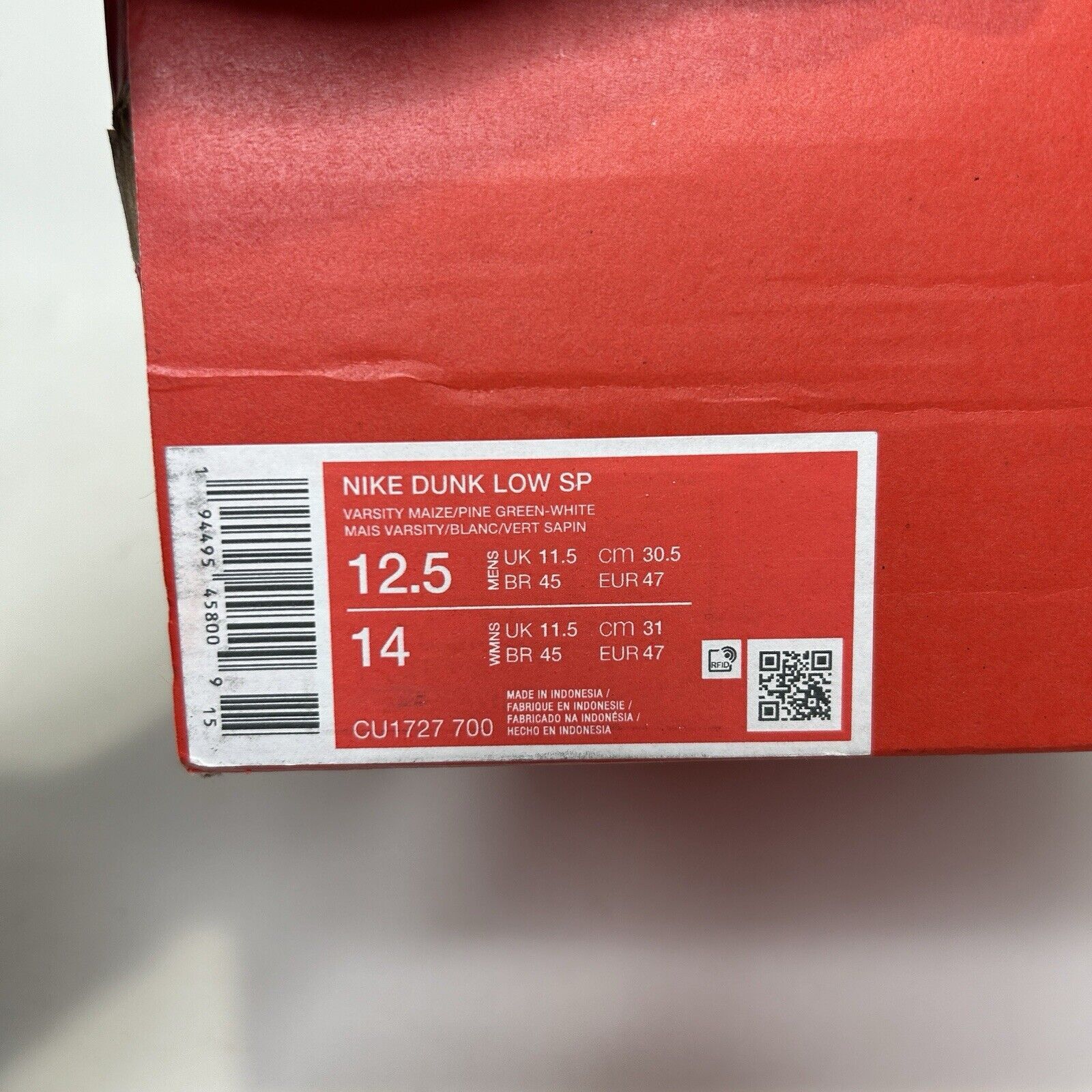 Nike Nike Dunk Low SP “Brazil/Varsity Maize Pine Green” 2024 Size US 12.5 / EU 45-46 - 5 Thumbnail