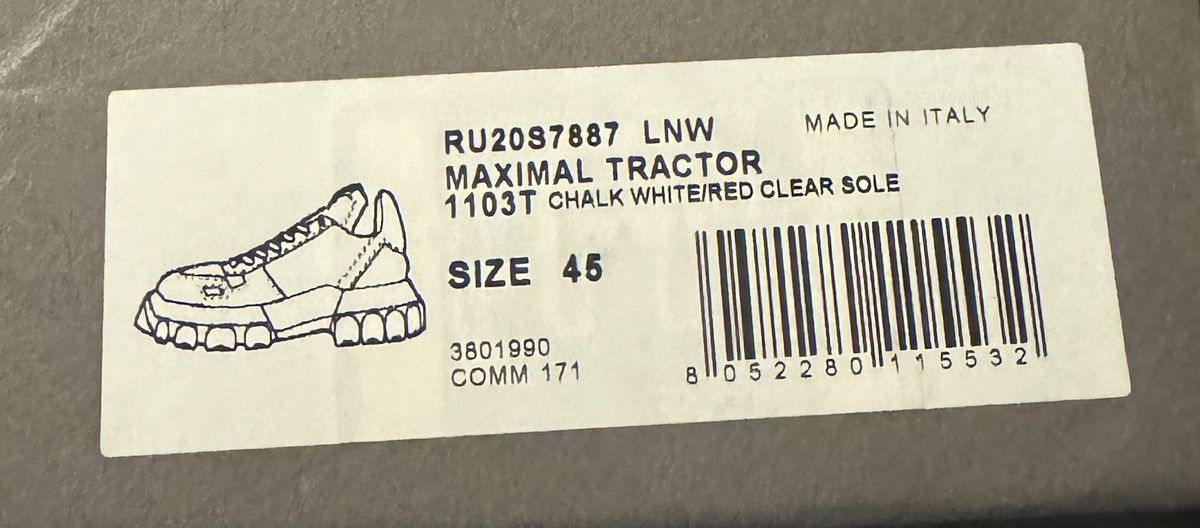Rick Owens White Maximal Tractor Sneaker Size US 12 / EU 45 - 5 Thumbnail