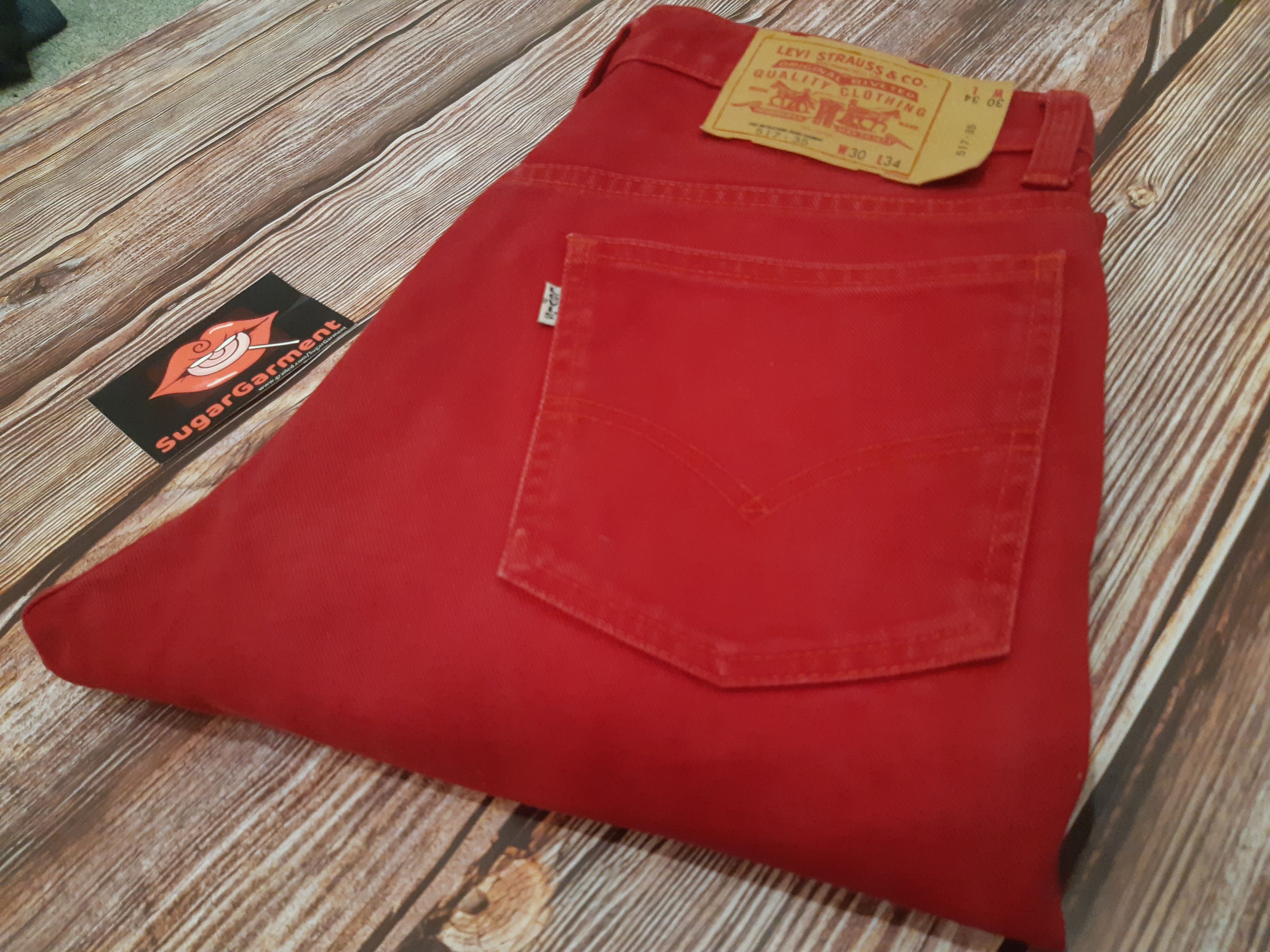 Levi's Levis 517 Jeans Bootcut RARE RED Size US 29 - 11 Thumbnail