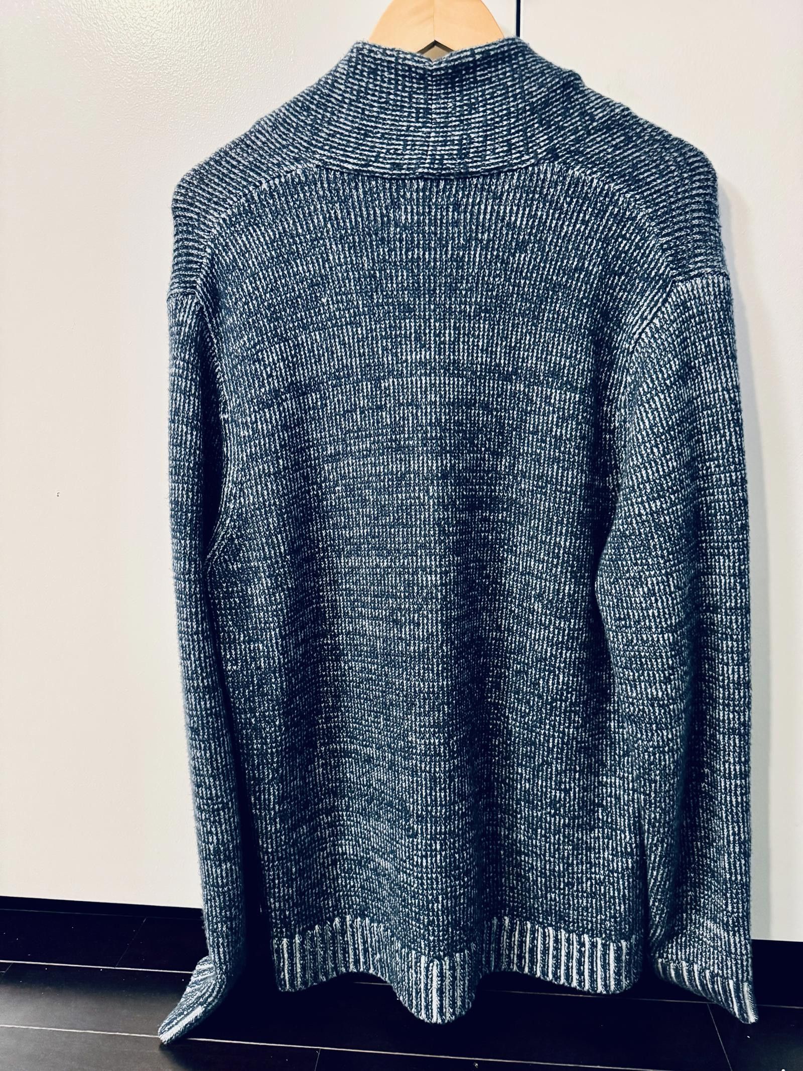 Designer The Crawford Sweater Cardigan in Marled Navy Size US L / EU 52-54 / 3 - 3 Thumbnail