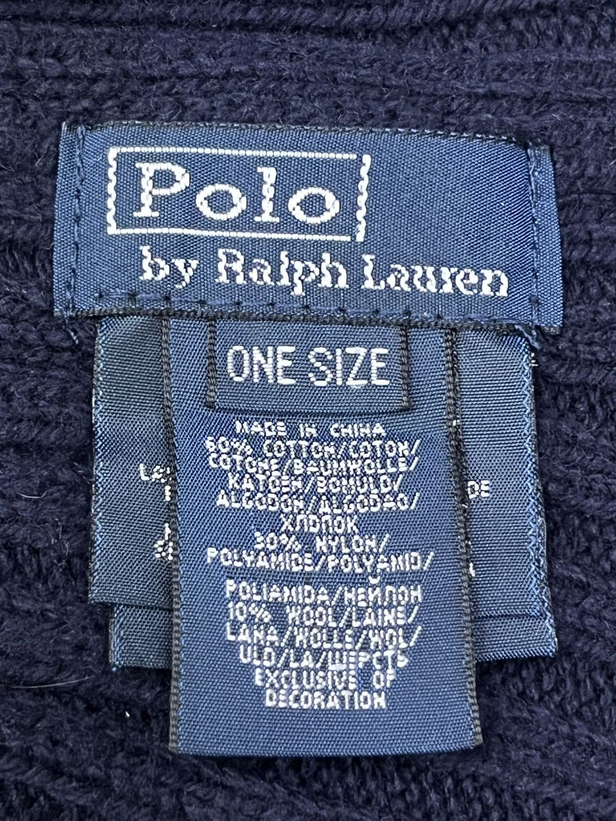 Polo Ralph Lauren 🔥Vintage 90’s Polo Ralph Lauren Big Red Pony Navy Beanie Size ONE SIZE - 8 Thumbnail