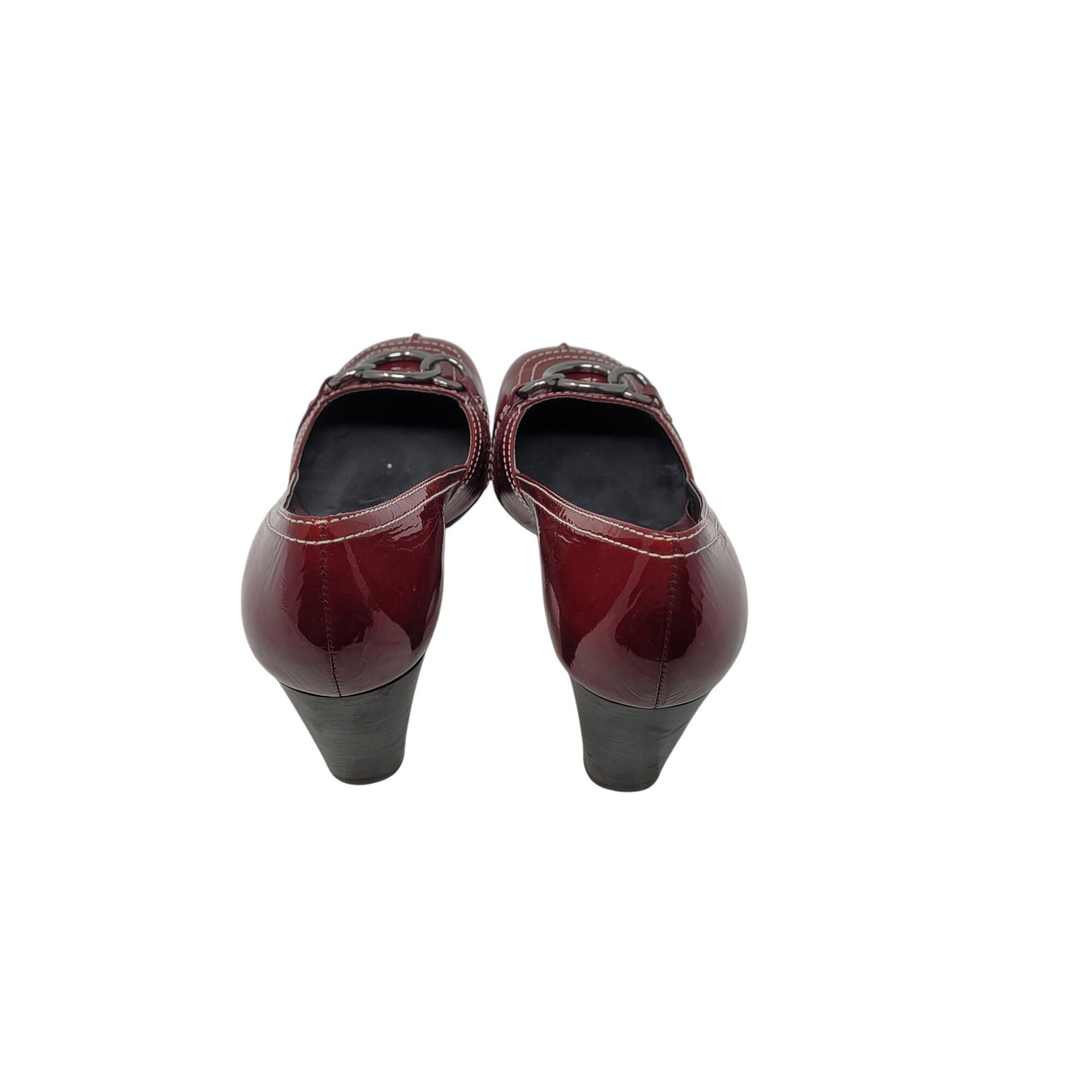 Vintage Arturo Chiang Womens Red Patent Leather Heel Loafer 8.5 Chai Size US 8.5 / IT 38.5 - 9 Thumbnail