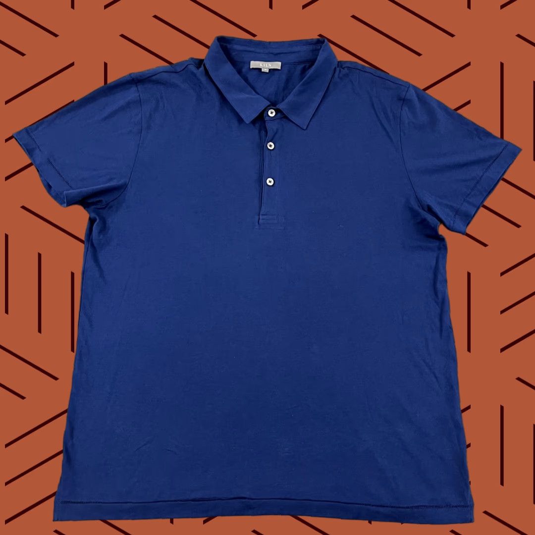 Vintage KILN Polo Shirt Mens Medium Blue 100% Cotton Premium USA Made Apparel Golf Preppy Classic Size US M / EU 48-50 / 2 - 1 Thumbnail